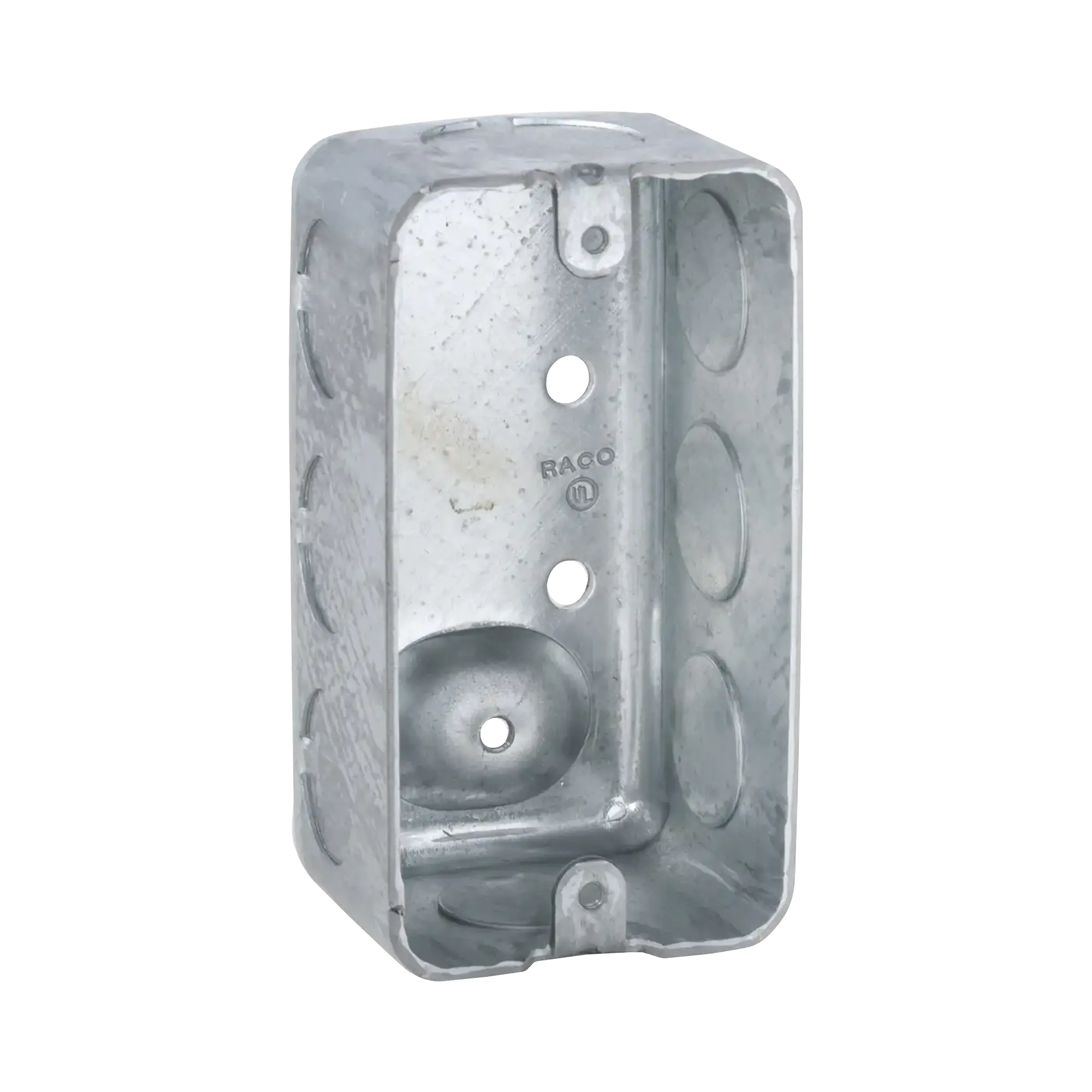 Caja (Chalupa) 4×2″/ Profundidad  1-7/8″ / 7 Entradas de 1/2″ y 1 de 3/4″.