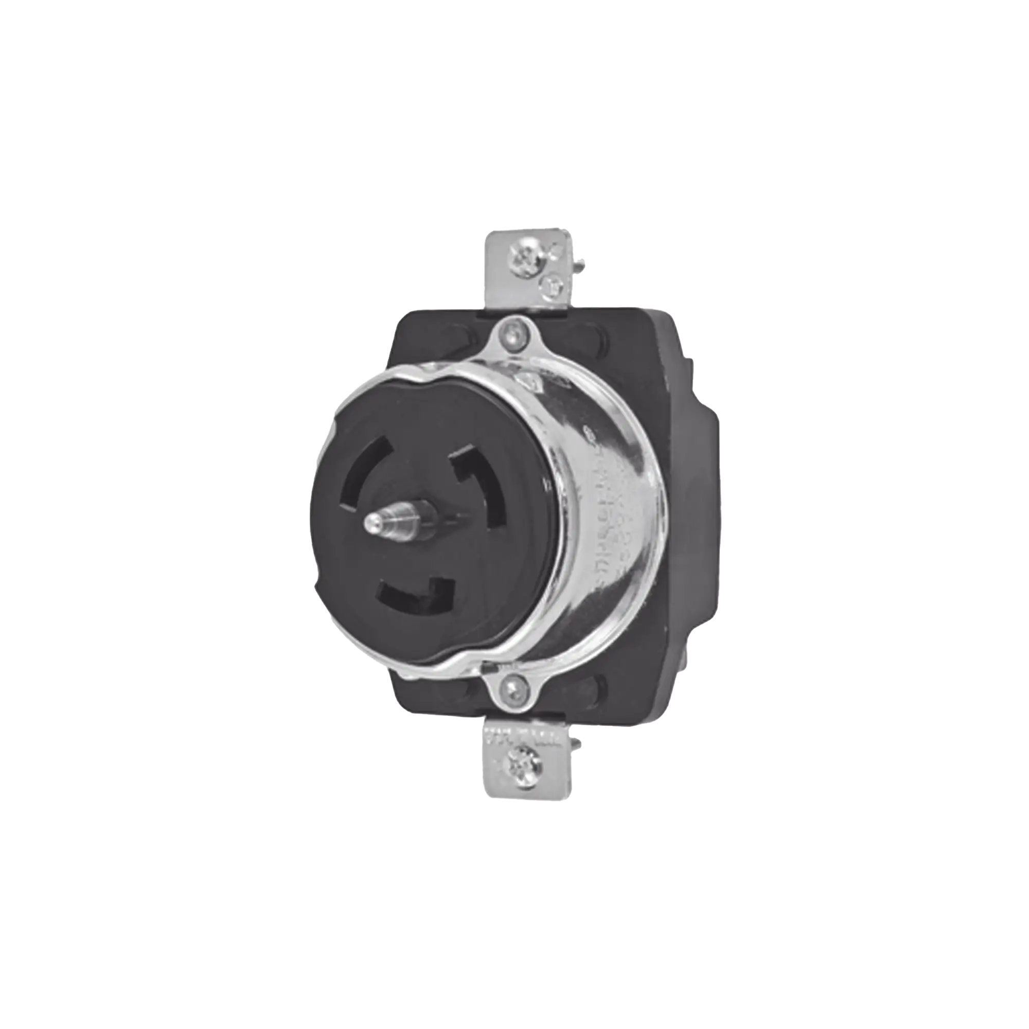 Receptáculo Trifásico con Bloqueo de Media Vuelta / 50 A 250 VCA / 3 Polos 4 Hilos / Grado Industrial / Color Negro.