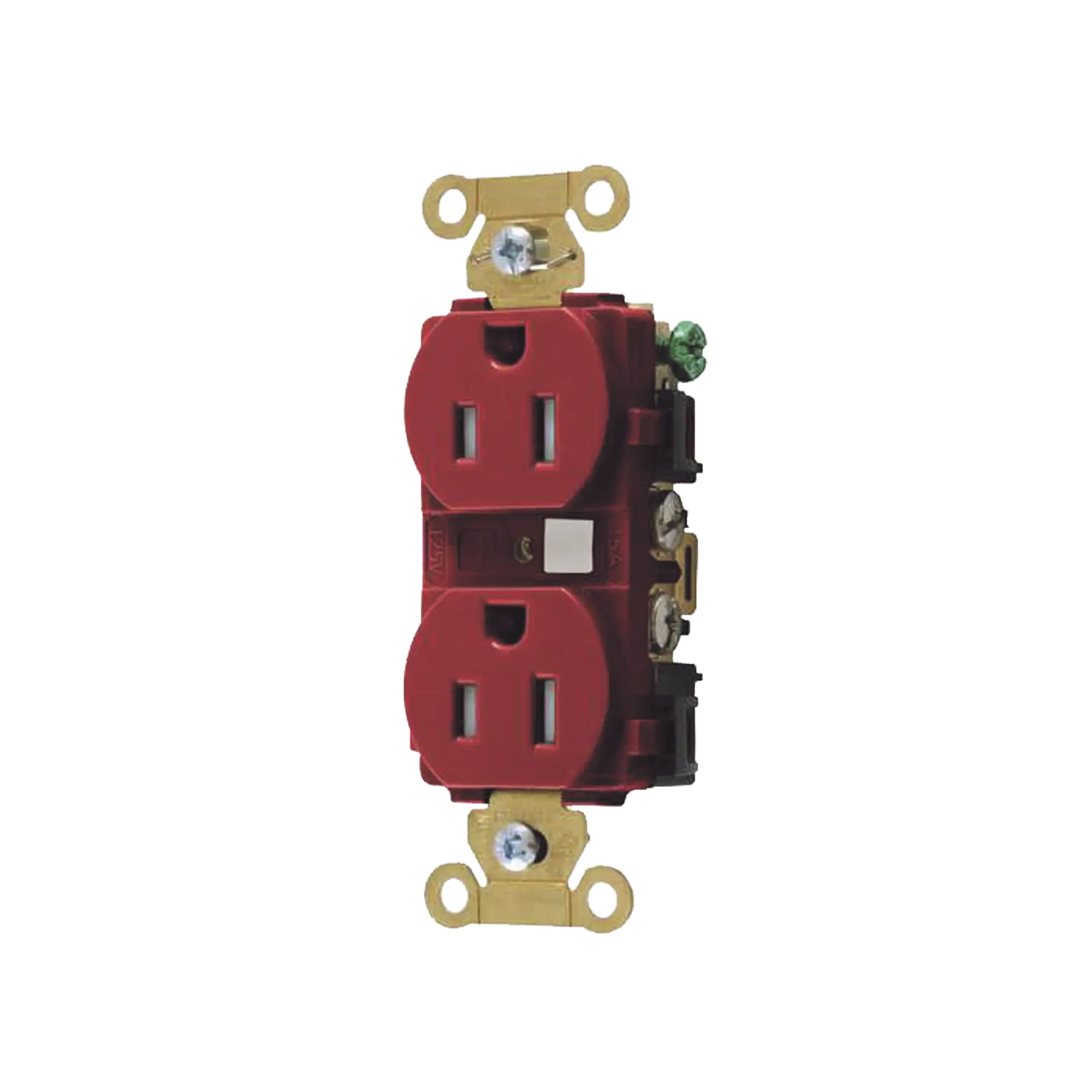 Contacto Duplex 15 A 125 V / A Prueba de Manipulaciones / Nema 5-15R / Color Rojo.