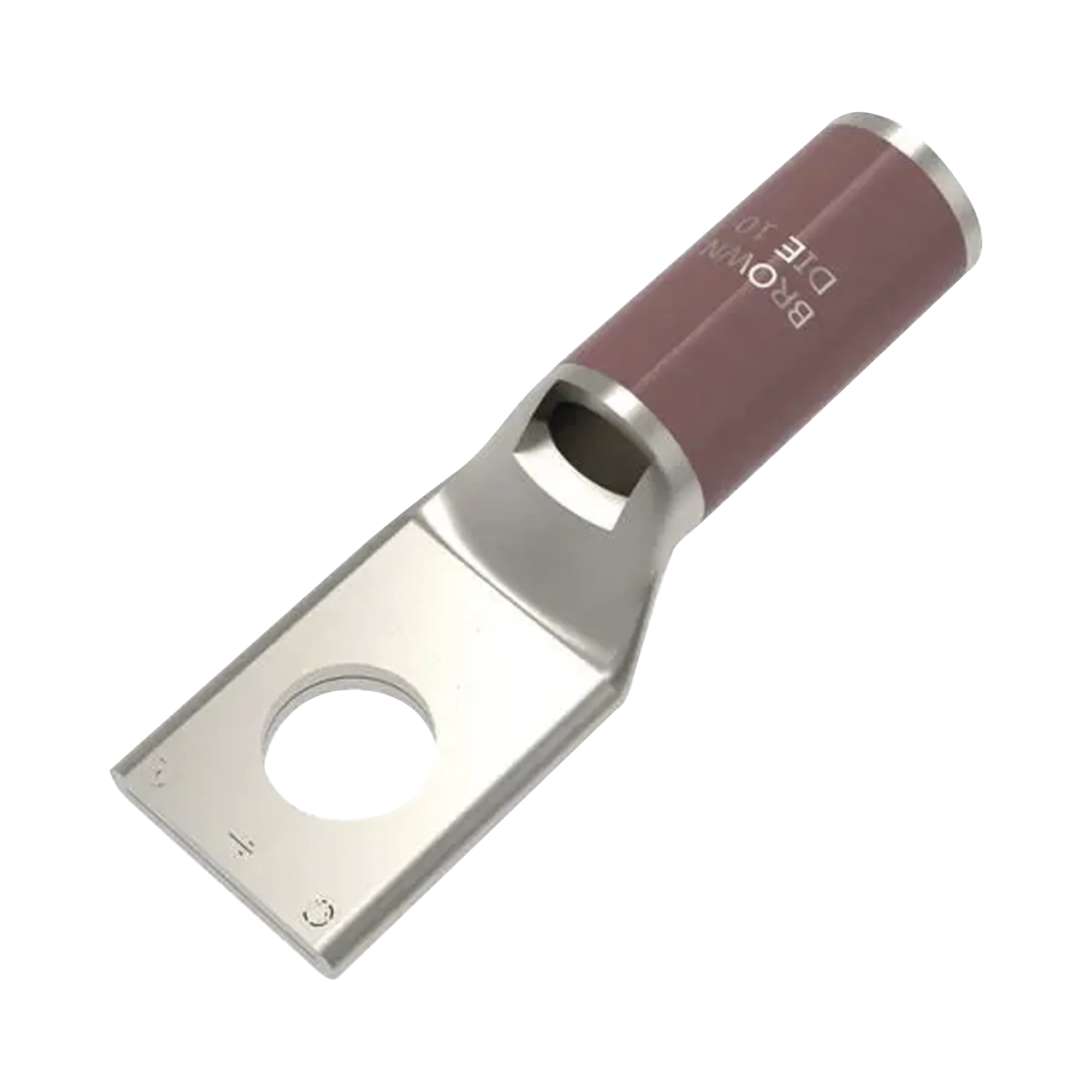Zapata Terminal de Compresión BURNDY Cañón Corto para Tornillo de 3/8″ y Calibre 2 AWG.