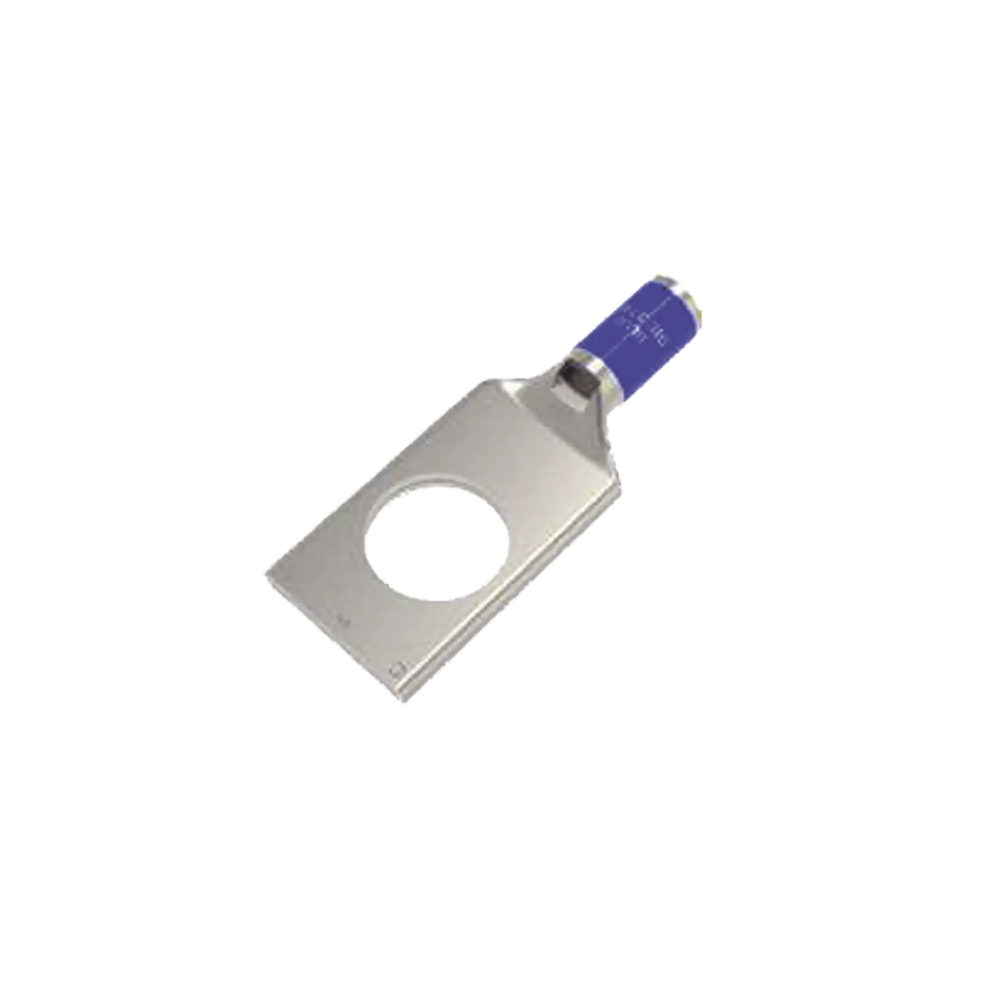 Zapata Terminal de Compresión de Cañón Corto para Tornillo de 3/8″ y Calibre 6 AWG.