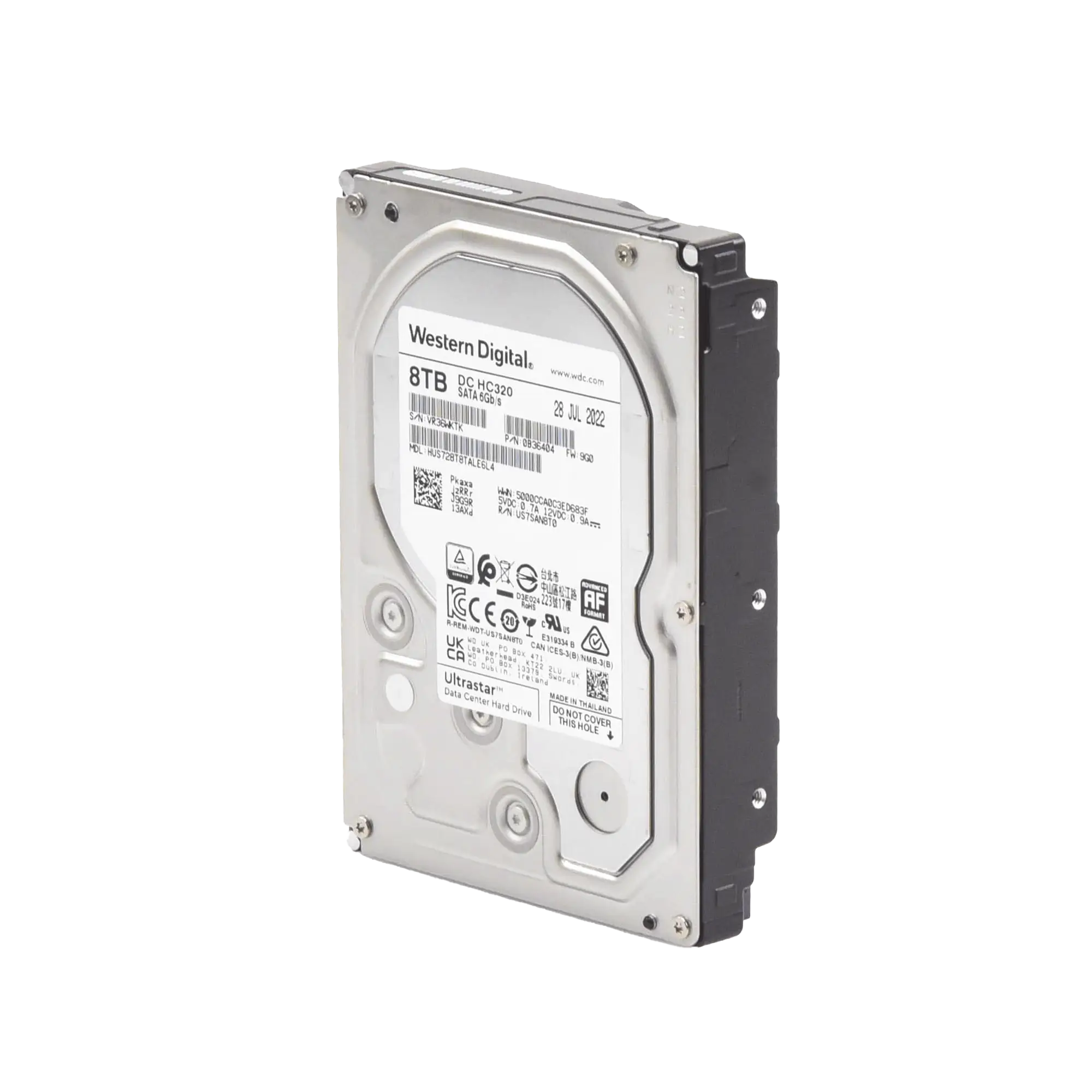Disco Duro Enterprise 8 TB / Wester Digital (WD) / Serie Ultrastar / Recomendado para Data Center y NVRs de Alta Capacidad / Alto Performace
