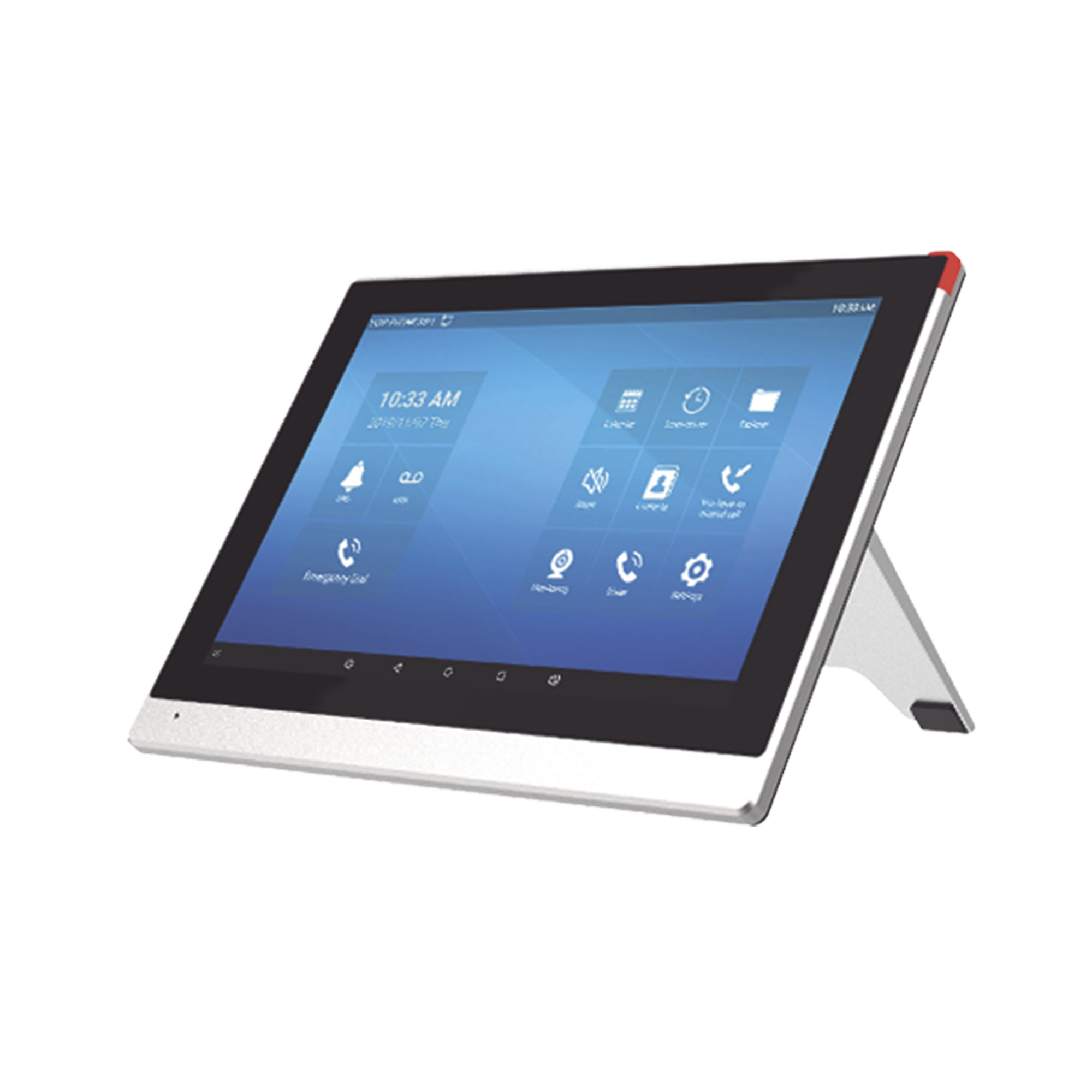 Monitor IP/SIP para interior con Android, Wi-Fi, pantalla táctil de 10.1″, audio de 2 vías, PoE, 8 interfaces de entrada de alarma.