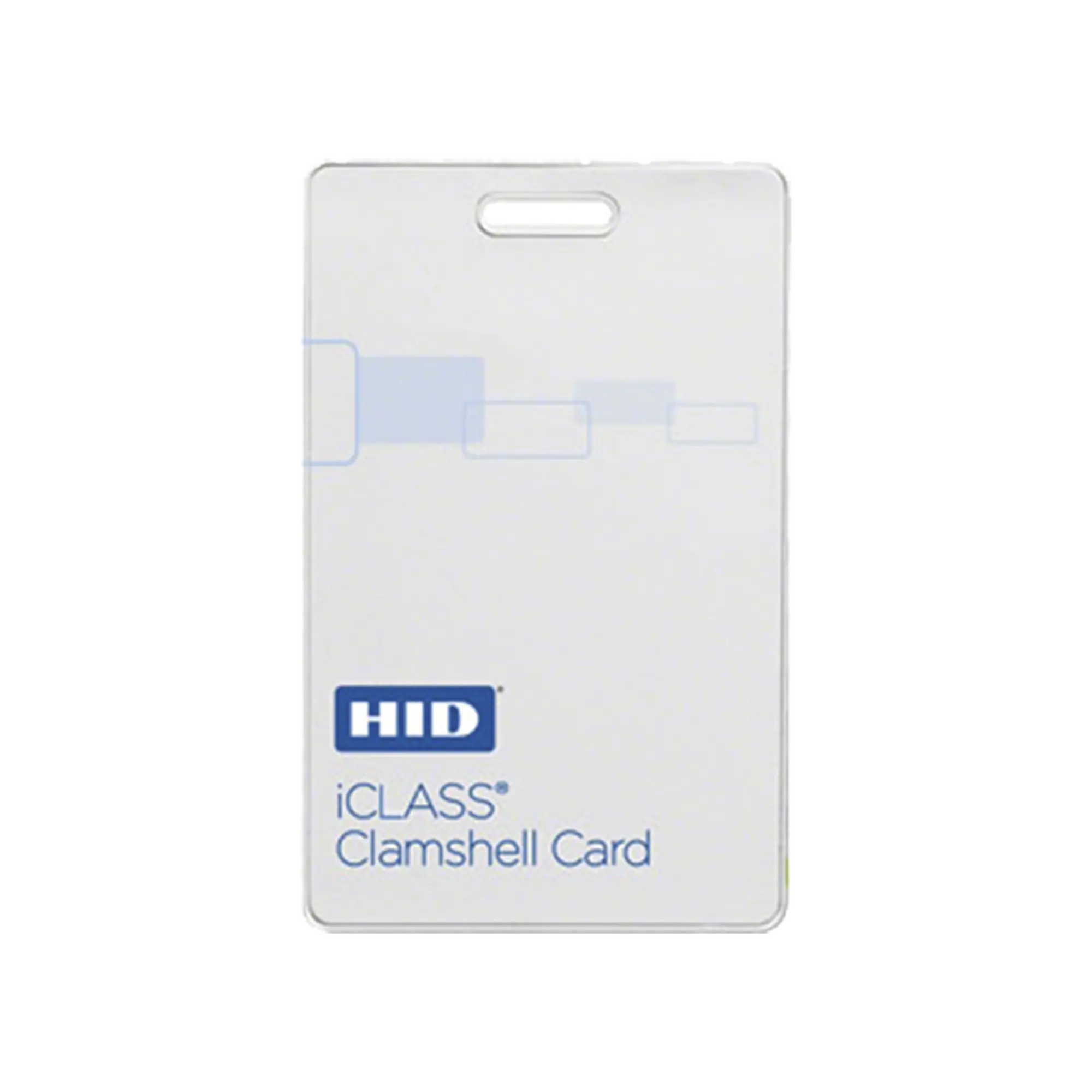 Tarjeta iClass Clamshell (Gruesa) / 2 k memoria / Programada a 26 bits Aleatoriamente/ Garantía de por Vida