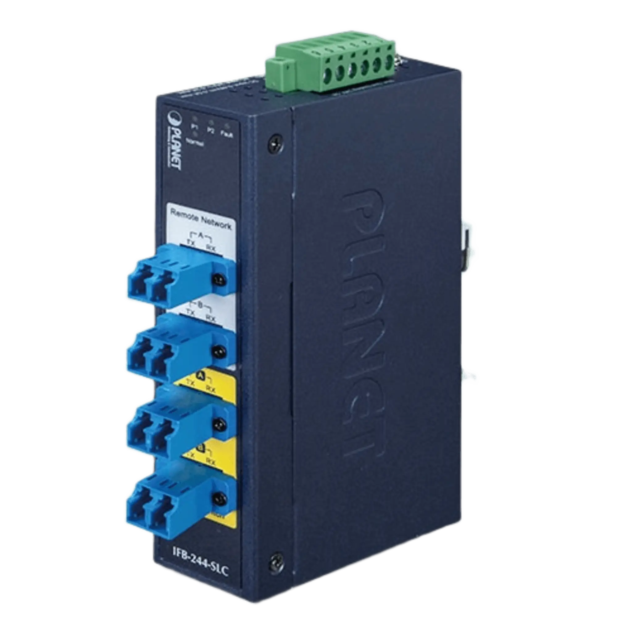 Switch Industrial Bypass de Fibra Optica Monomodo con Conector LC de 2 Canales