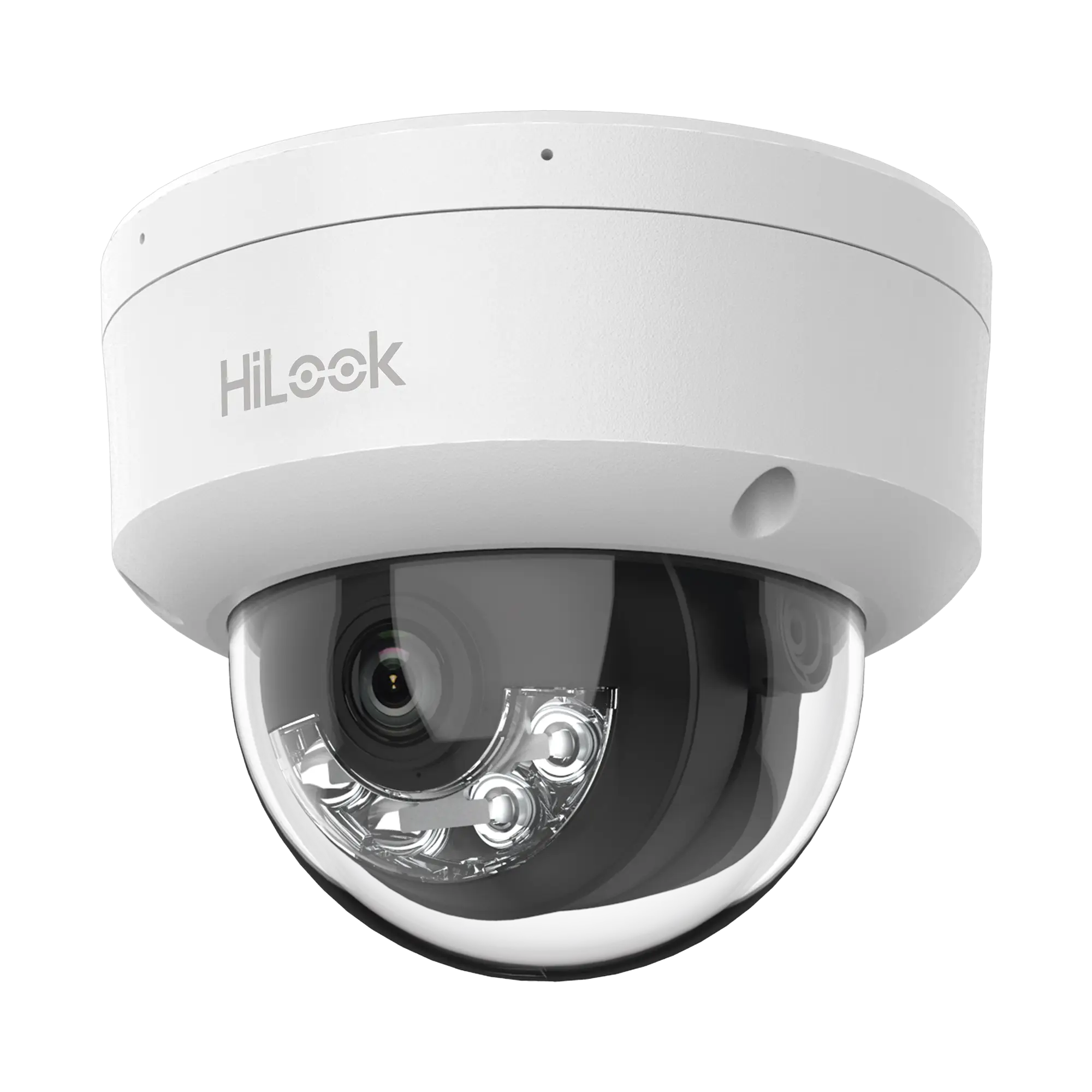 [Dual Light] HiLook Series / Domo IP de 4 Megapixel / Uso en interior / Lente 2.8 mm / 20 mts IR + 20 mts Luz Blanca / Micrófono Integrado / ACUSENSE Lite / PoE / dWDR / H.265+ / ONVIF