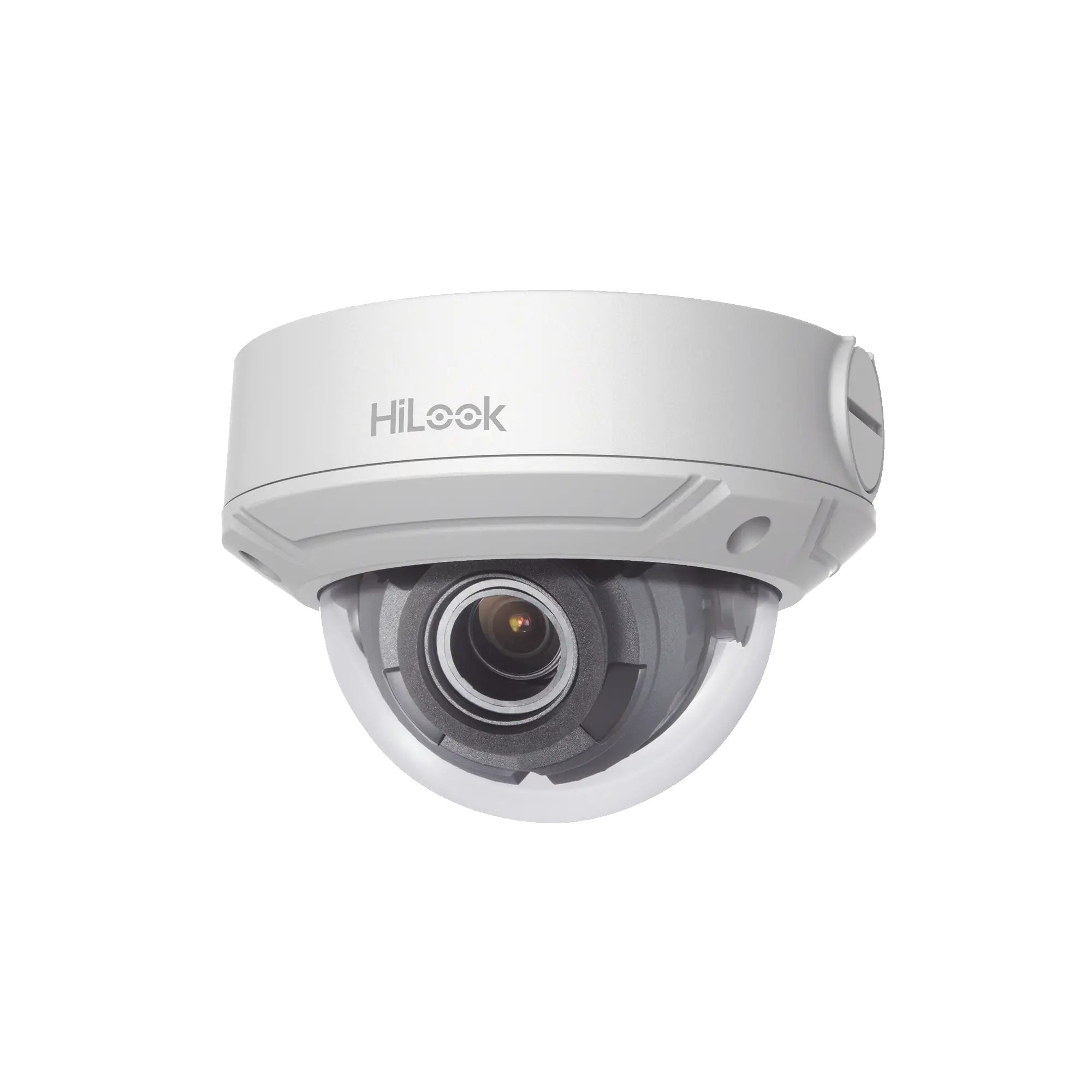 HiLook Series / Domo IP 4 Megapixel / 30 mts IR / Exterior IP67 / PoE / WDR 120 dB / Lente Motorizado 2.8-12 mm / IK10 / MicroSD