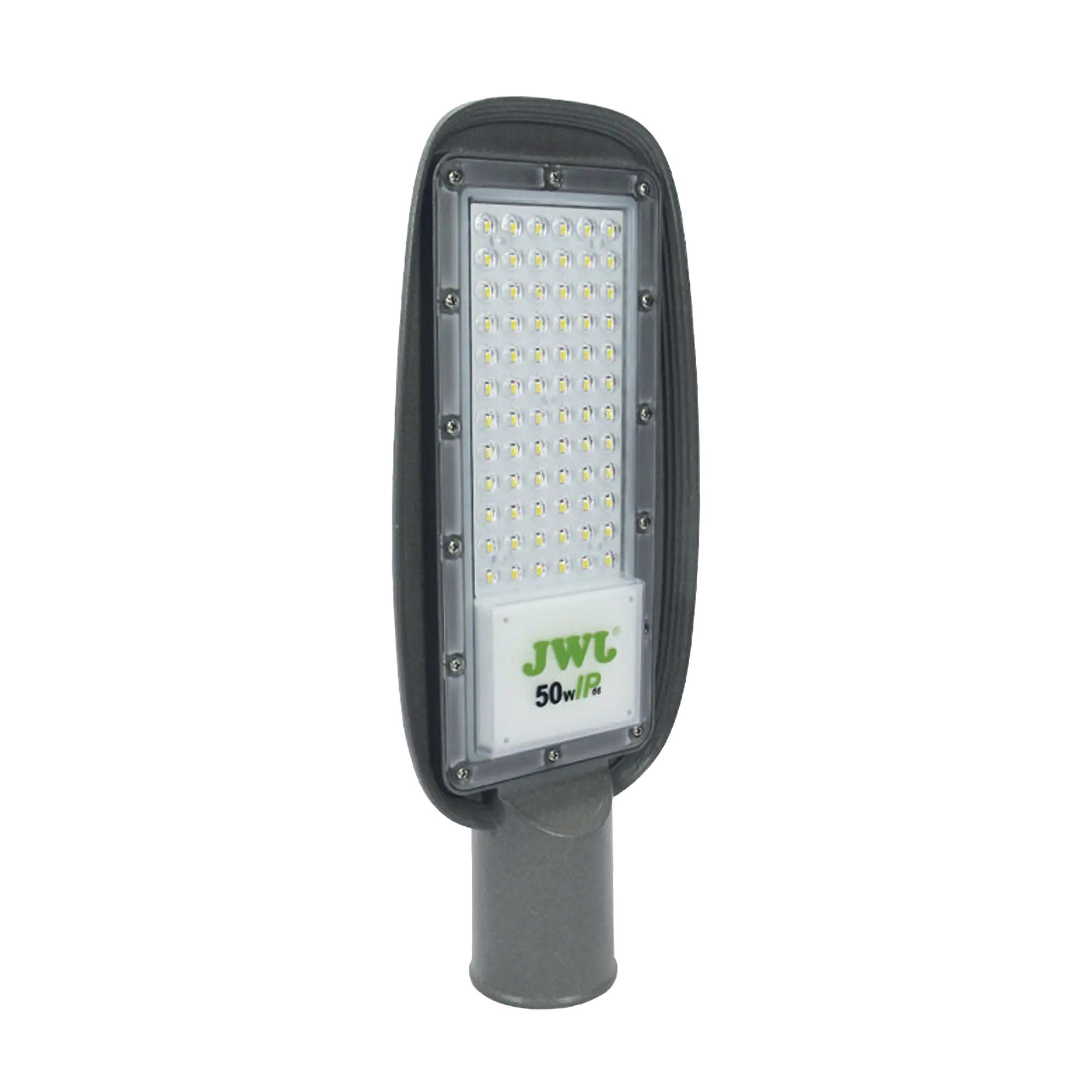 Luminaria LED de 150 W/ 100 – 265 V CA ~50/60 Hz / Fotocelda / Color Blanco/ Dimensiones 525 x 215 x 78 mm / Ángulo de Luz 135°.