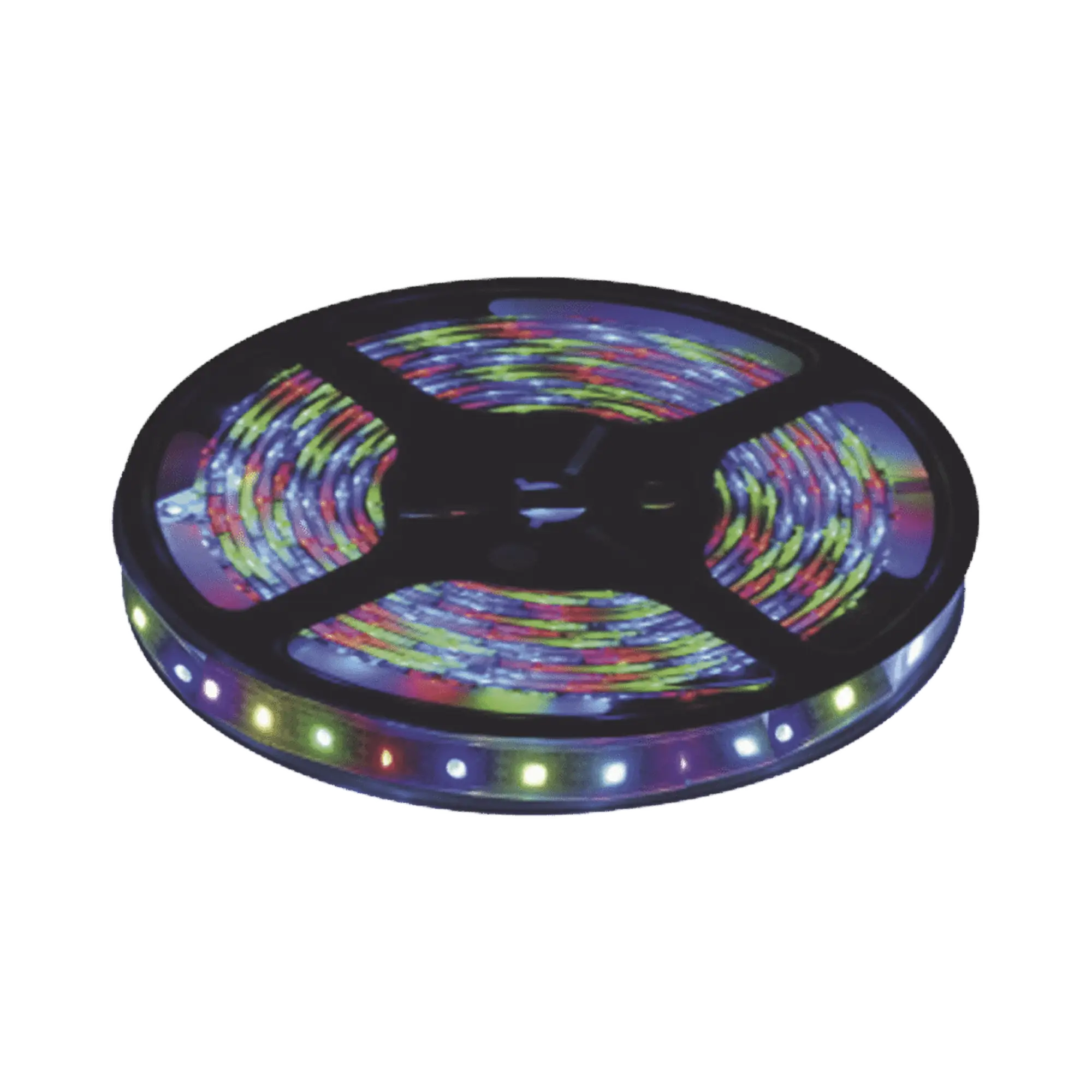 Tira Led Multicolor de 5 m / Uso Exterior / Potencia 22 W / 900 lm/ 12 V CD / Necesario transformador (No incluido).
