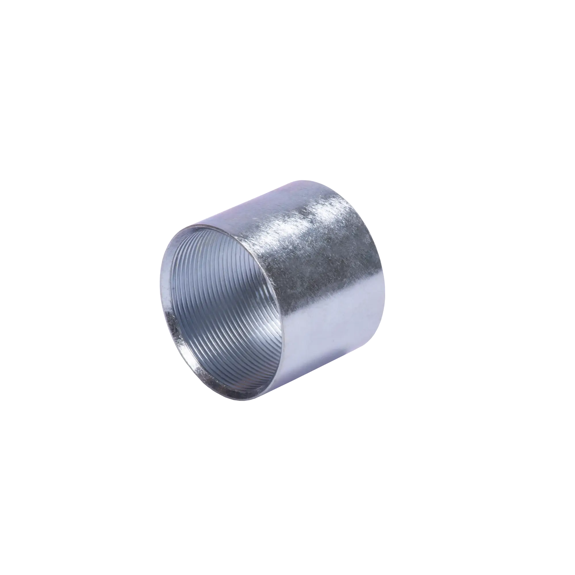 Cople 1 1/4″ (32mm) pared gruesa con rosca galvanizado etiqueta amarilla