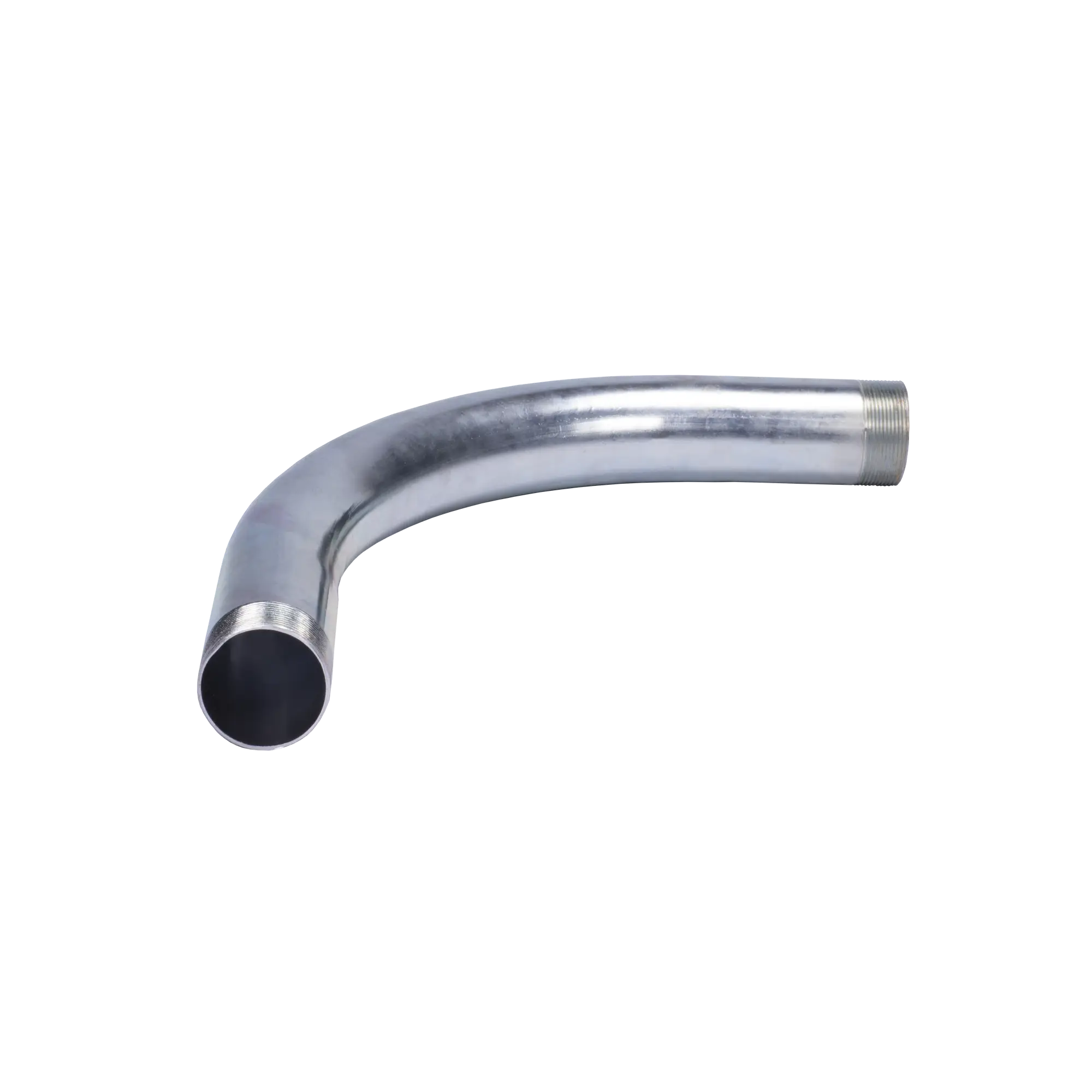 Curva/Codo de 90° de 2" (52mm) pared gruesa con rosca galvanizado etiqueta amarilla