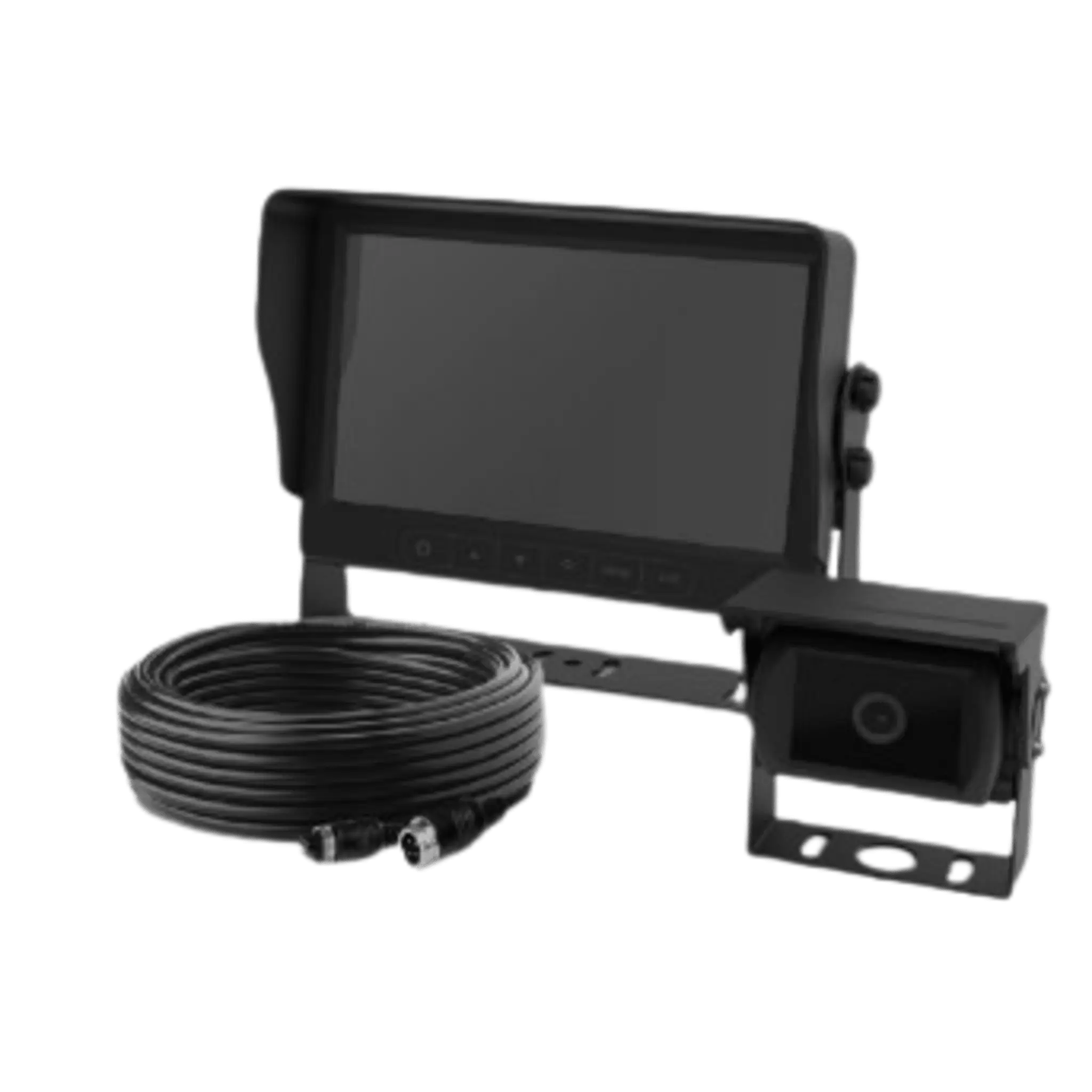 Sistema Profesional de Cámara de Reversa y Monitor para Vehículos de Trabajo y Montacargas con inteligencia IA para la detección de peatones