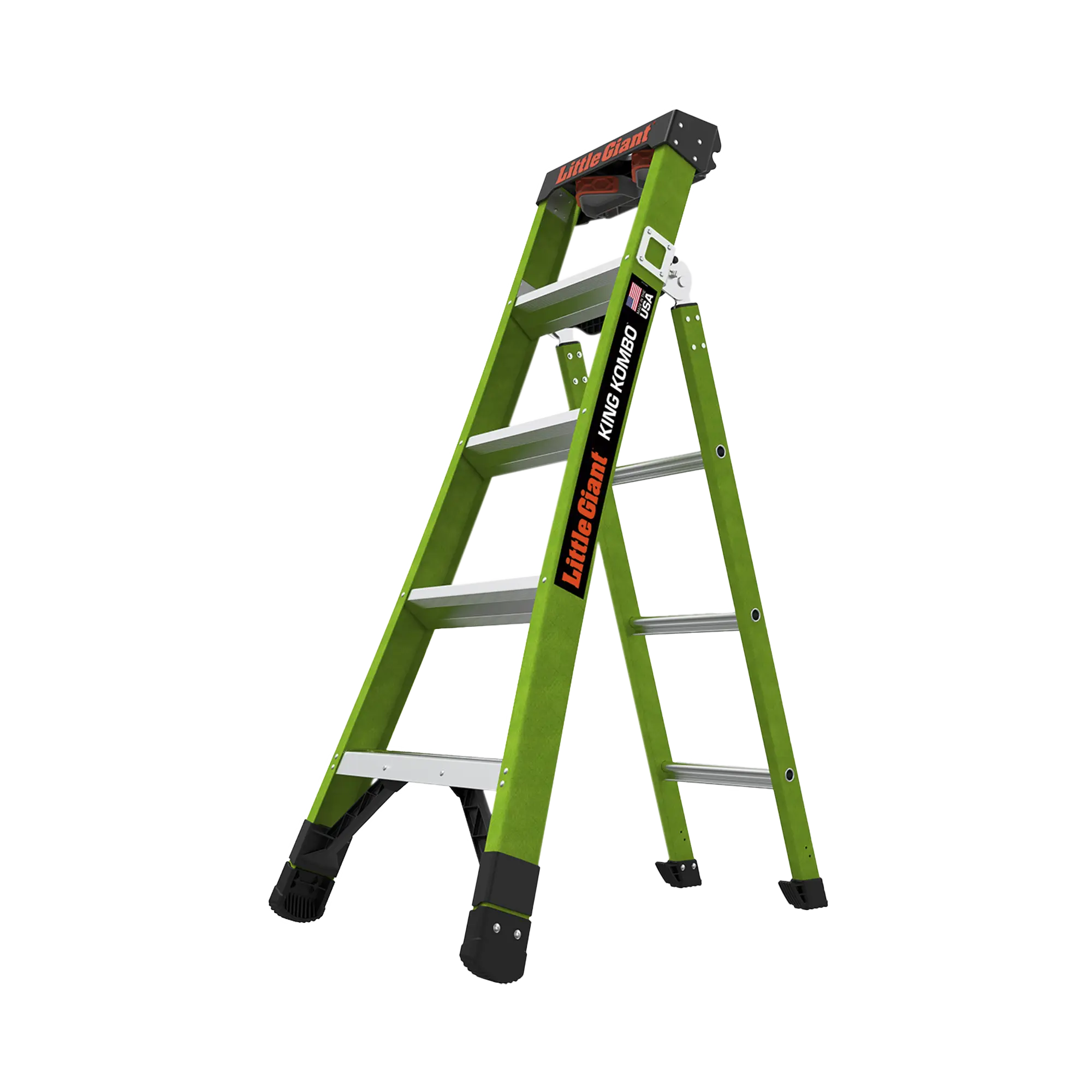 Escalera de Tijera 3 en 1 de 1.5 Metros, Fibra de Vidrio (SKU13906-001). Hecha en E.U.A. (Versión 2.0)