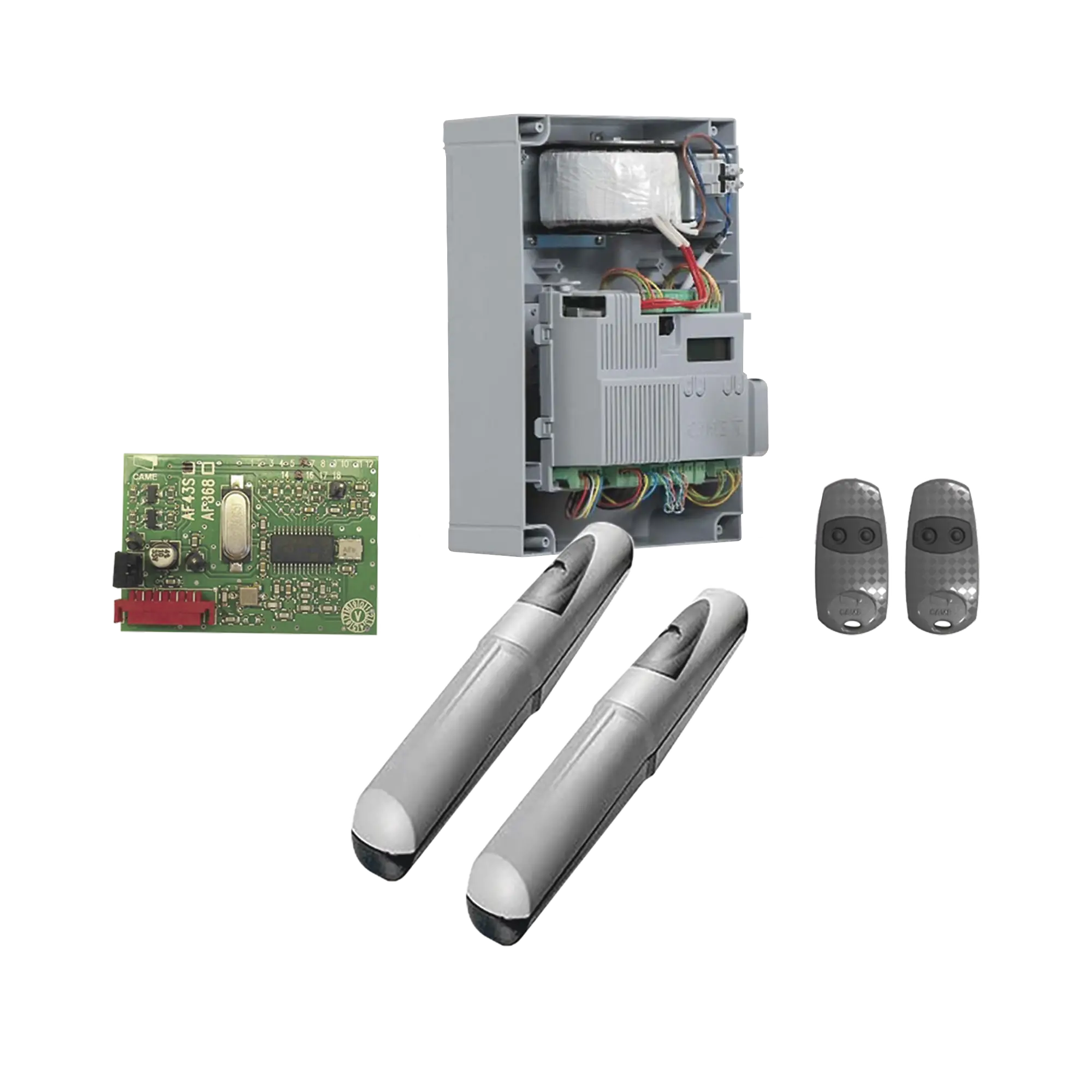 Kit de operadores AXO 3024 Para puertas Abatibles de hasta 3 Metros y 500 Kg de peso por hoja