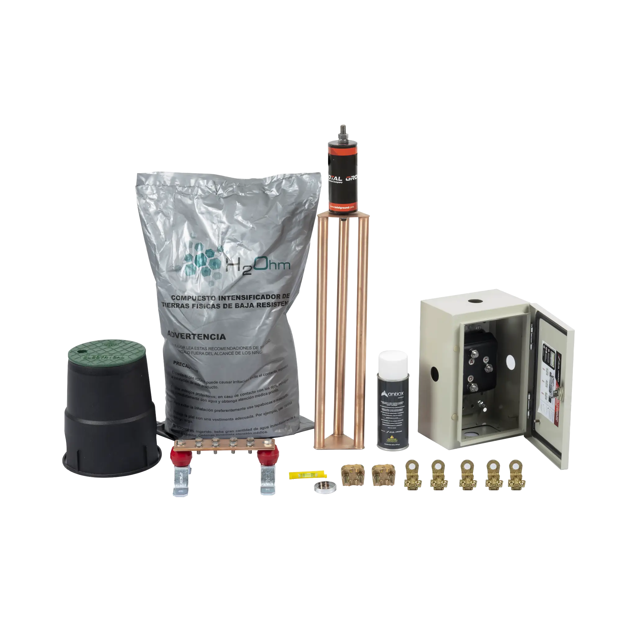 Kit de Tierra Física modelo TG100K con Electrodo Magnetoactivo 67 x 17 cm, capacidad Max: 100 AMP