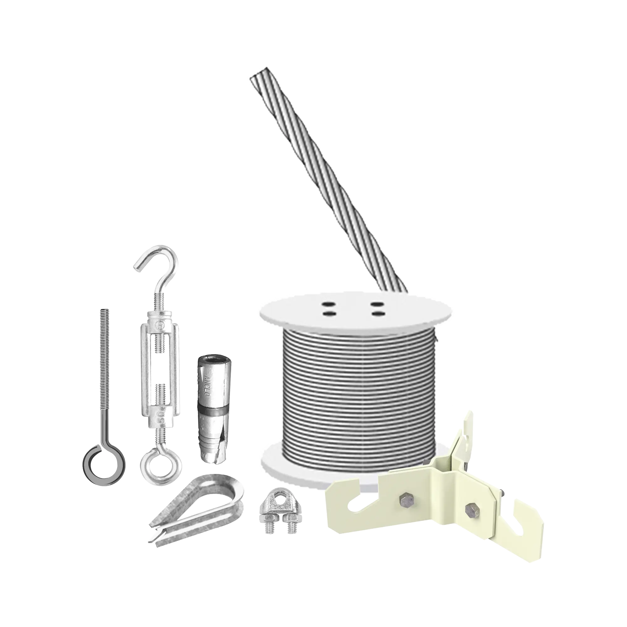 Kit  de Sujeción de Mástil de 6 Metros a Piso de Concreto.