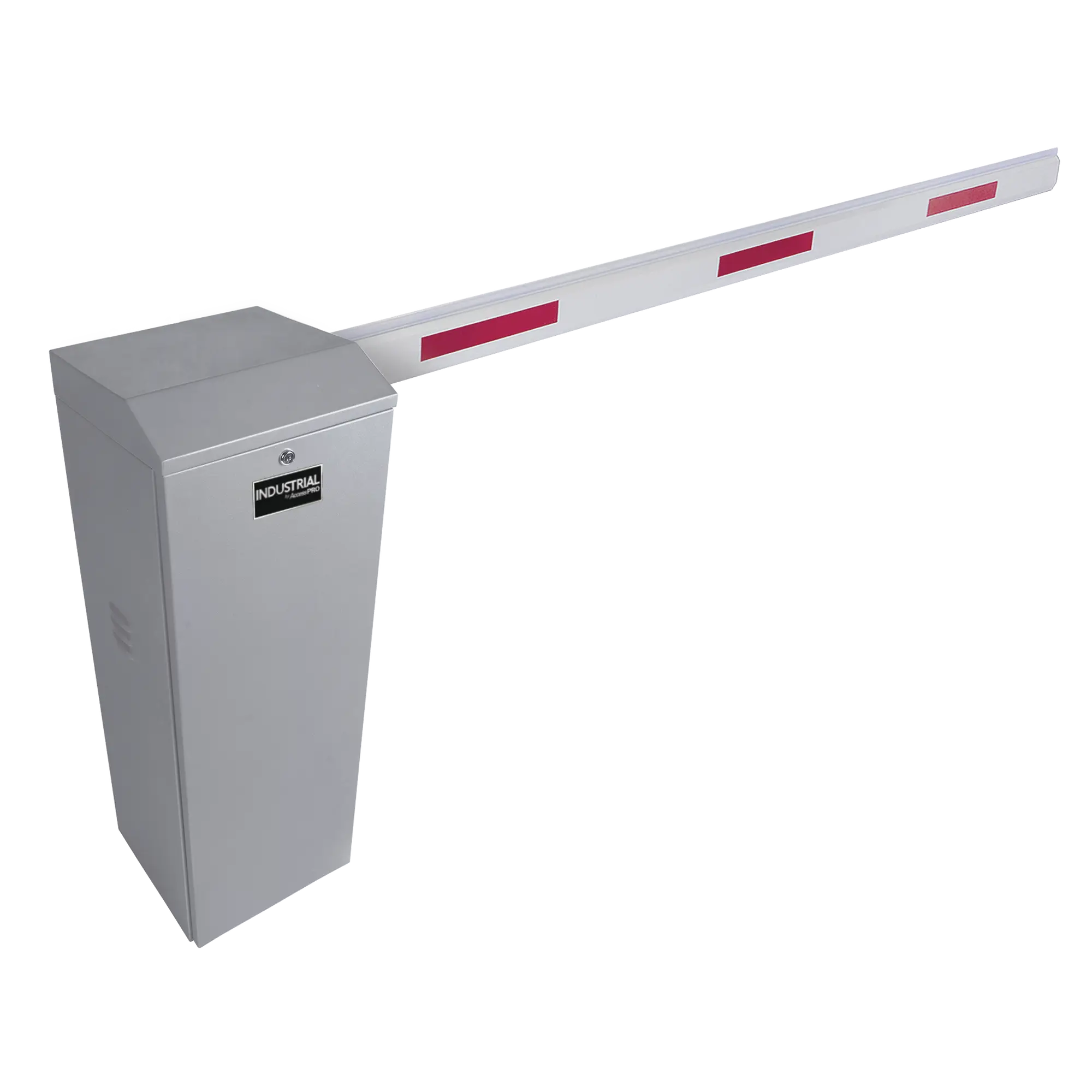 Kit de Barrera Vehicular Derecha Color Gris y Brazo Ajustable de 3.6 a 5.5 m