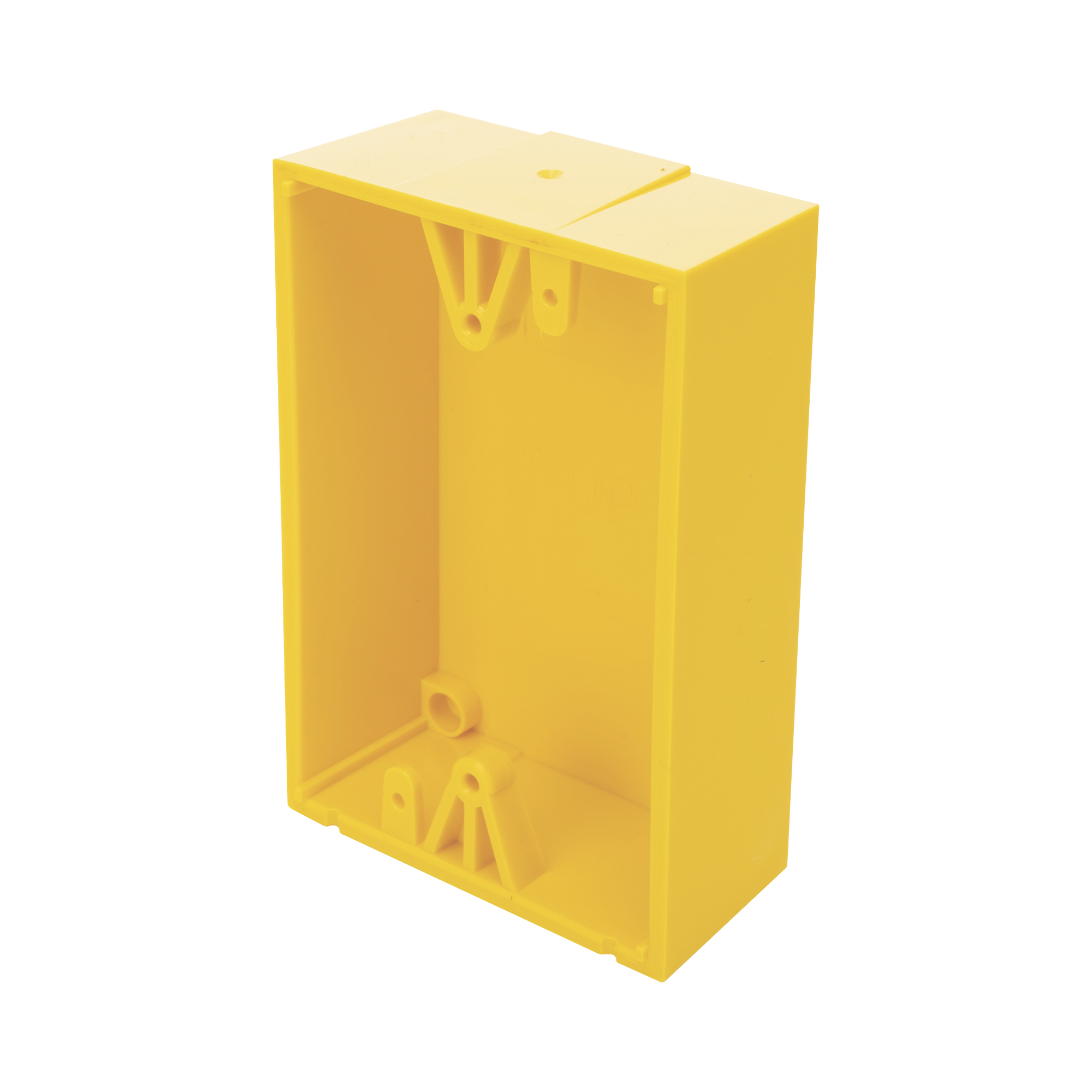 Caja trasera de montaje color amarillo para estaciones de parada STOPPER