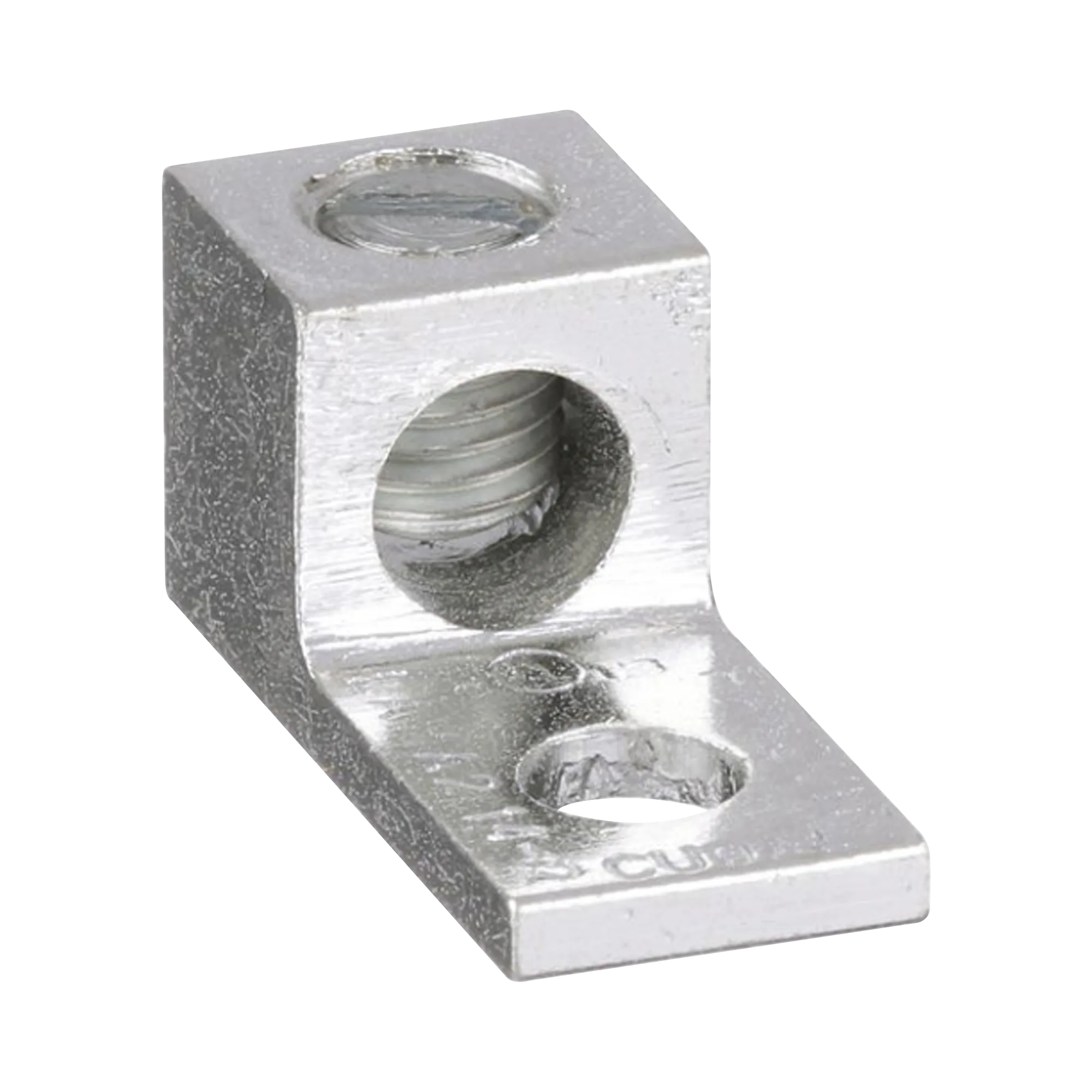Conector Mecánico de Aluminio, de Un Orificio 1/4″ y Un Barril, para Cable de 14 a 2 AWG. 1 Pieza