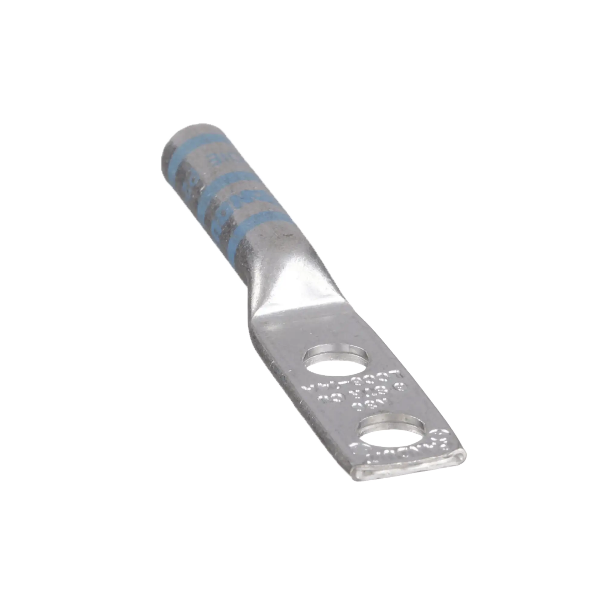 Zapata de compresión LCC6-14A-L para cal. 6 Awg, Doble barreno para tornillo prisionero de 1/4, Espaciado de orificio 16mm, 1 Pz