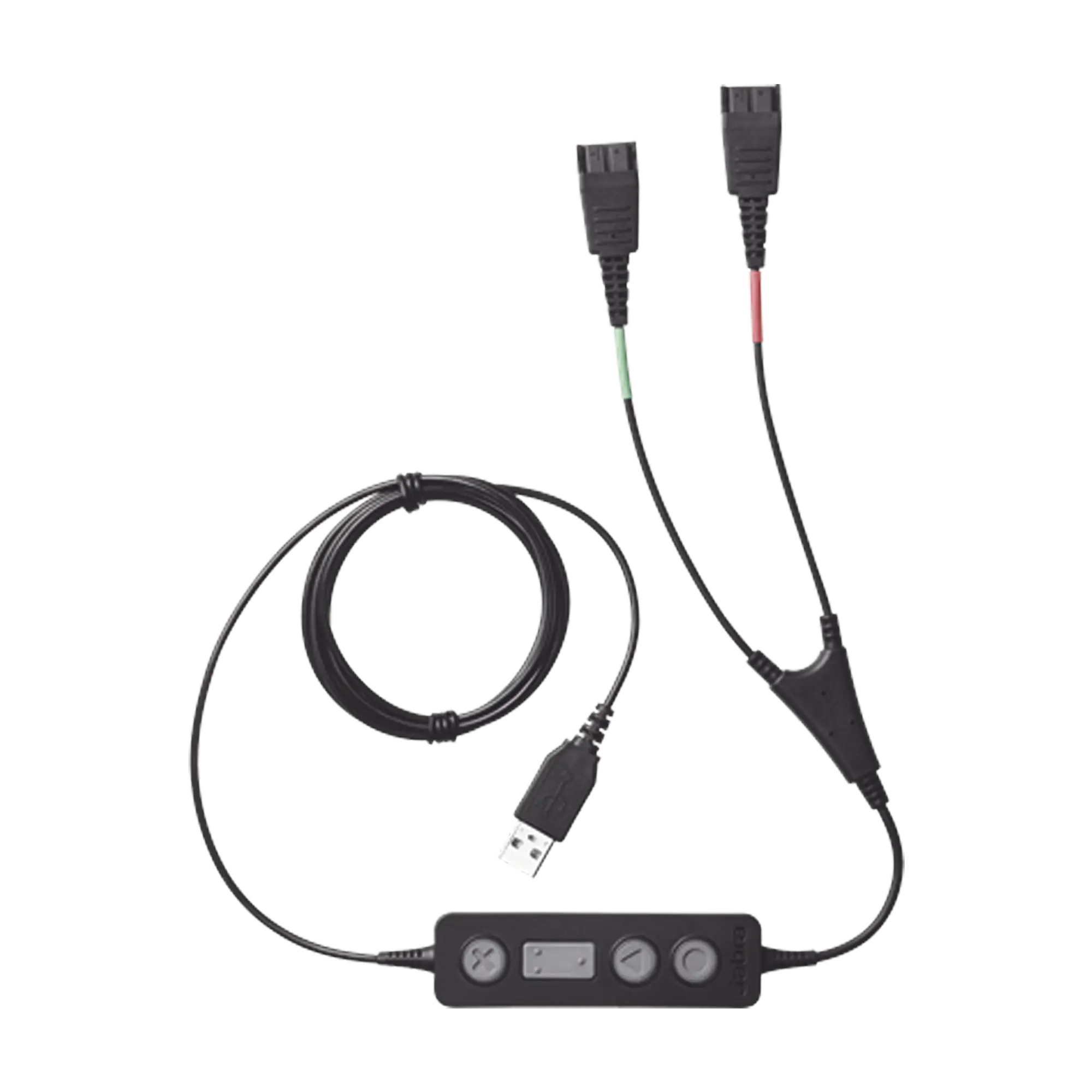 Jabra Link 265 USB/QD cable de entrenamiento, para conectar 2 diademas simultaneas con puerto USB (265-09)