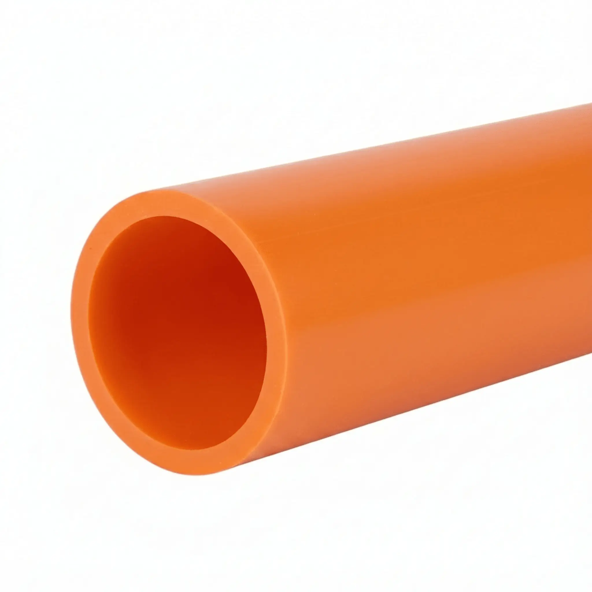 Ducto para Fibra Óptica 1 1/4″ Liso RD11, Color Naranja Prelubricado, Rollo de 200 Metros