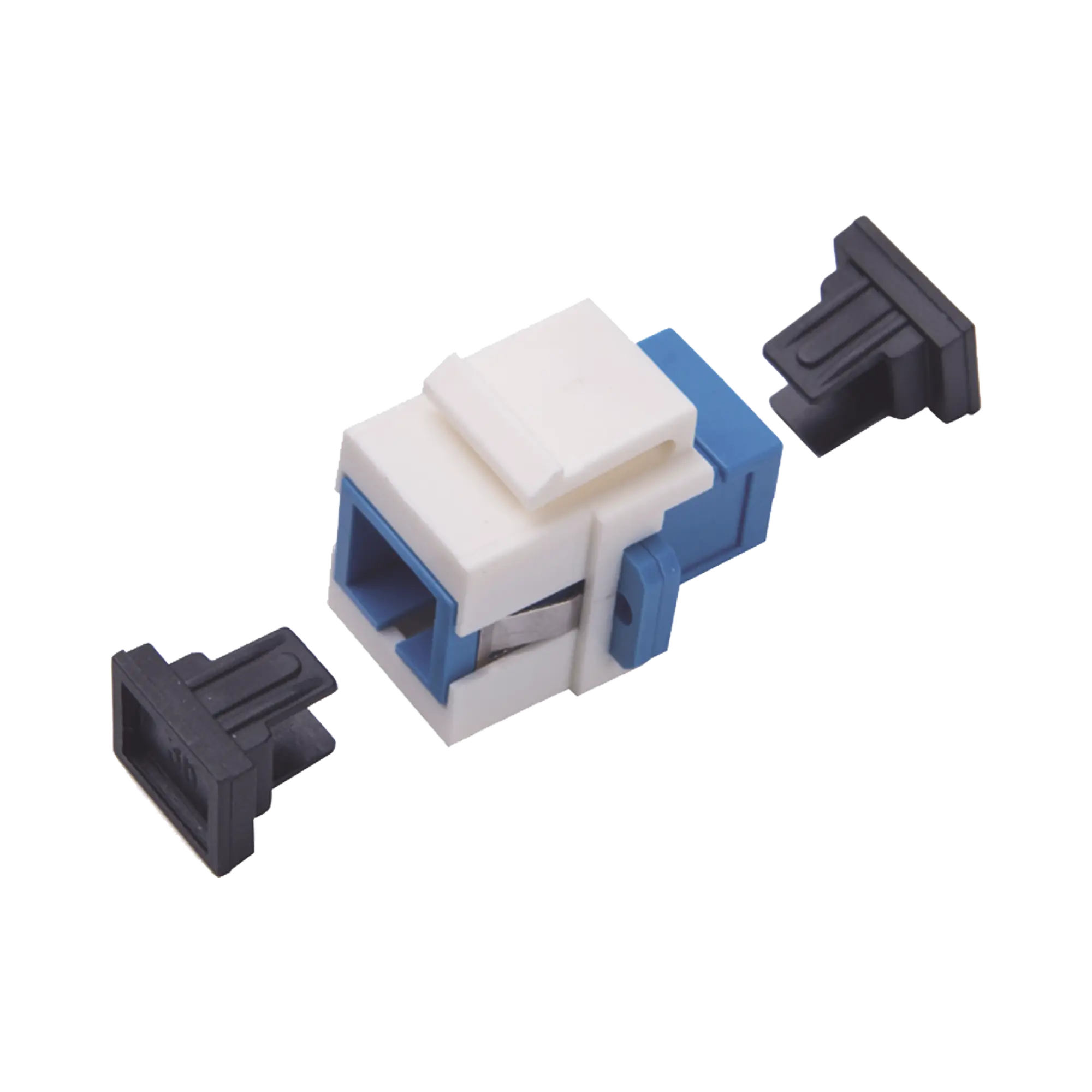 Acoplador Keystone de fibra óptica Monomodo SC/PC Simplex a SC/PC Simplex