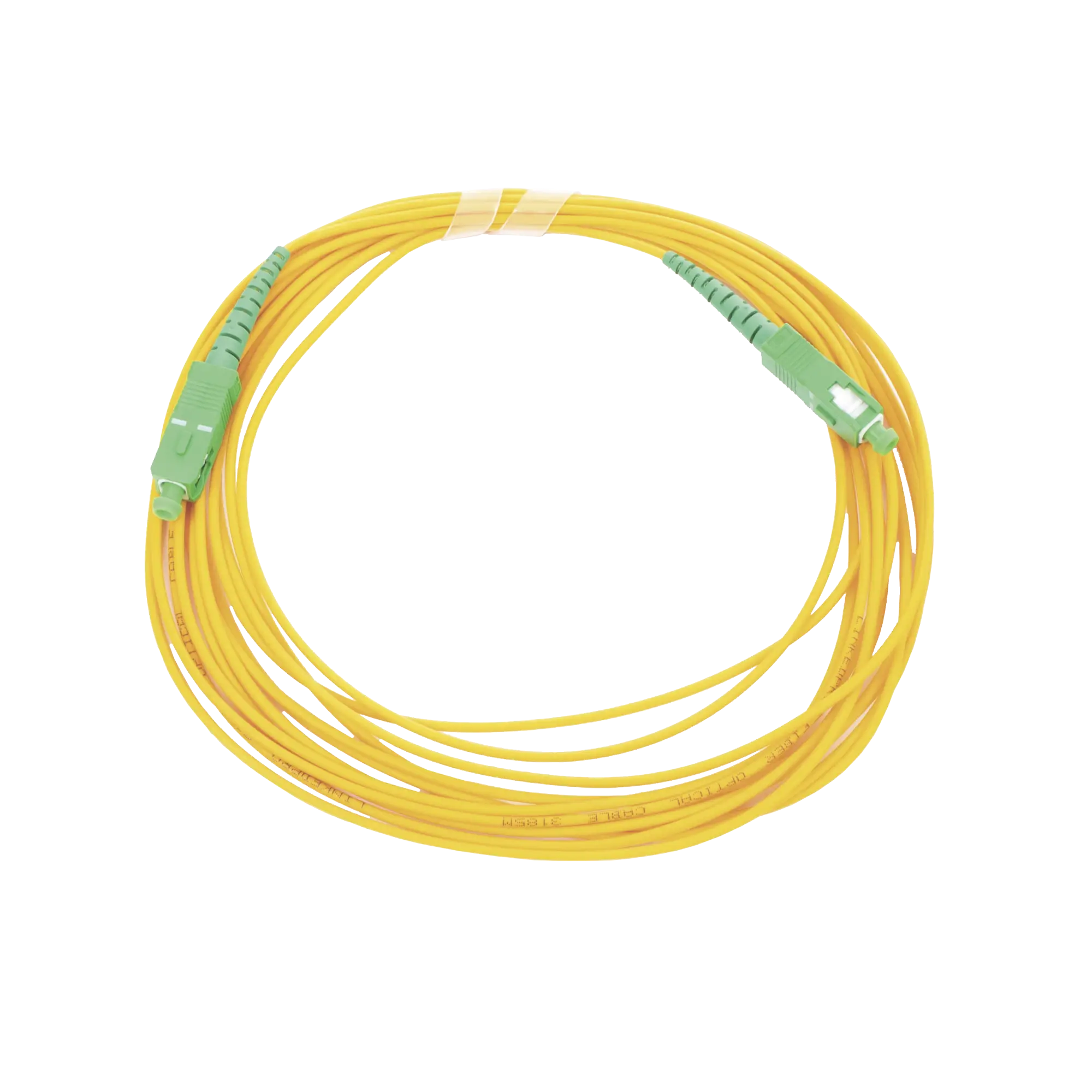 Jumper de Fibra Óptica Monomodo SC/APC – SC/APC Simplex, color amarillo, 5 metros