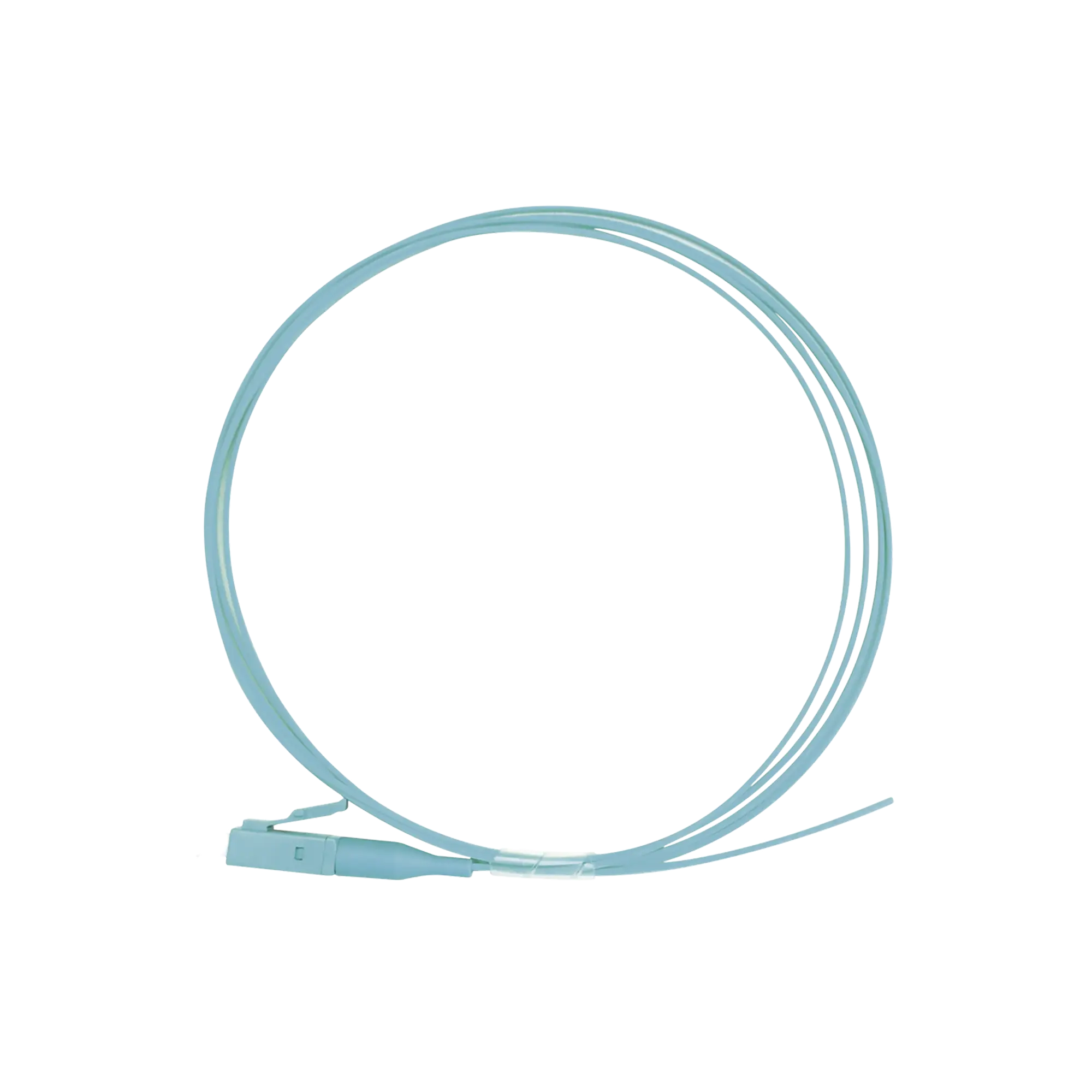 Pigtail de Fibra Óptica Simplex LC, PVC, OM4 50/125, Aqua, 1 metro