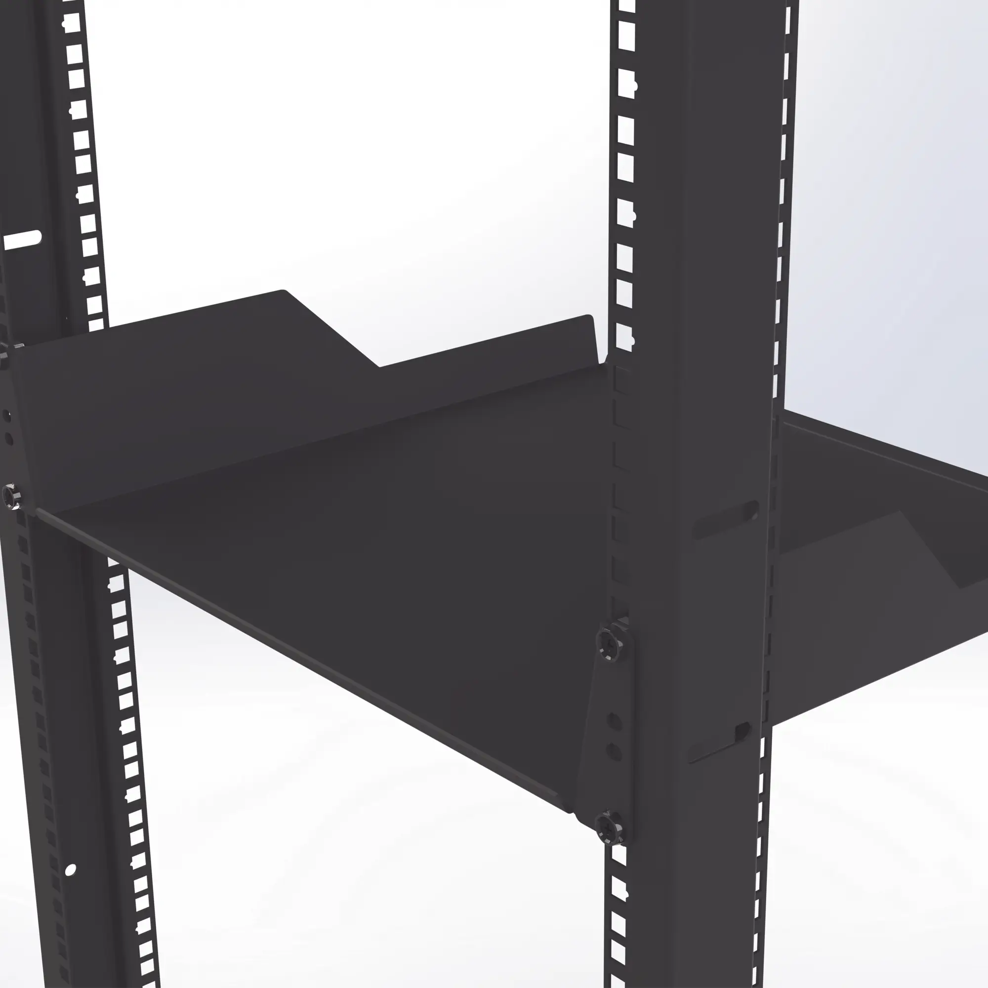 Charola para soportar equipos en Rack de 19″ y 39 cm de Profundidad, 2U, Juego de 2 piezas iguales