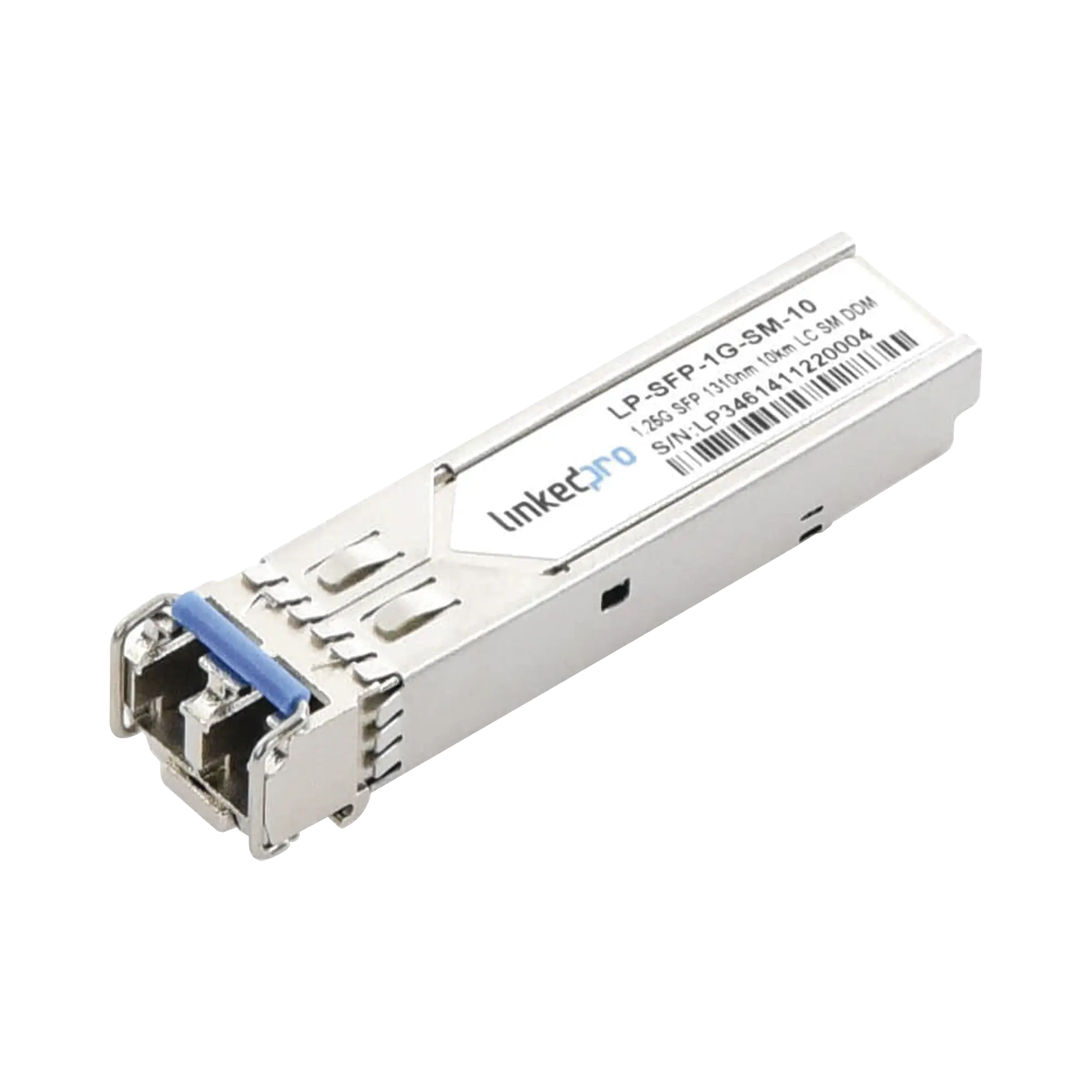 Transceptor Óptico SFP (Mini-Gbic) / Monomodo 1310 nm / 1.25 Gbps / 1000BASE-LX / Conectores LC/UPC Dúplex / DDM / Hasta 10 km