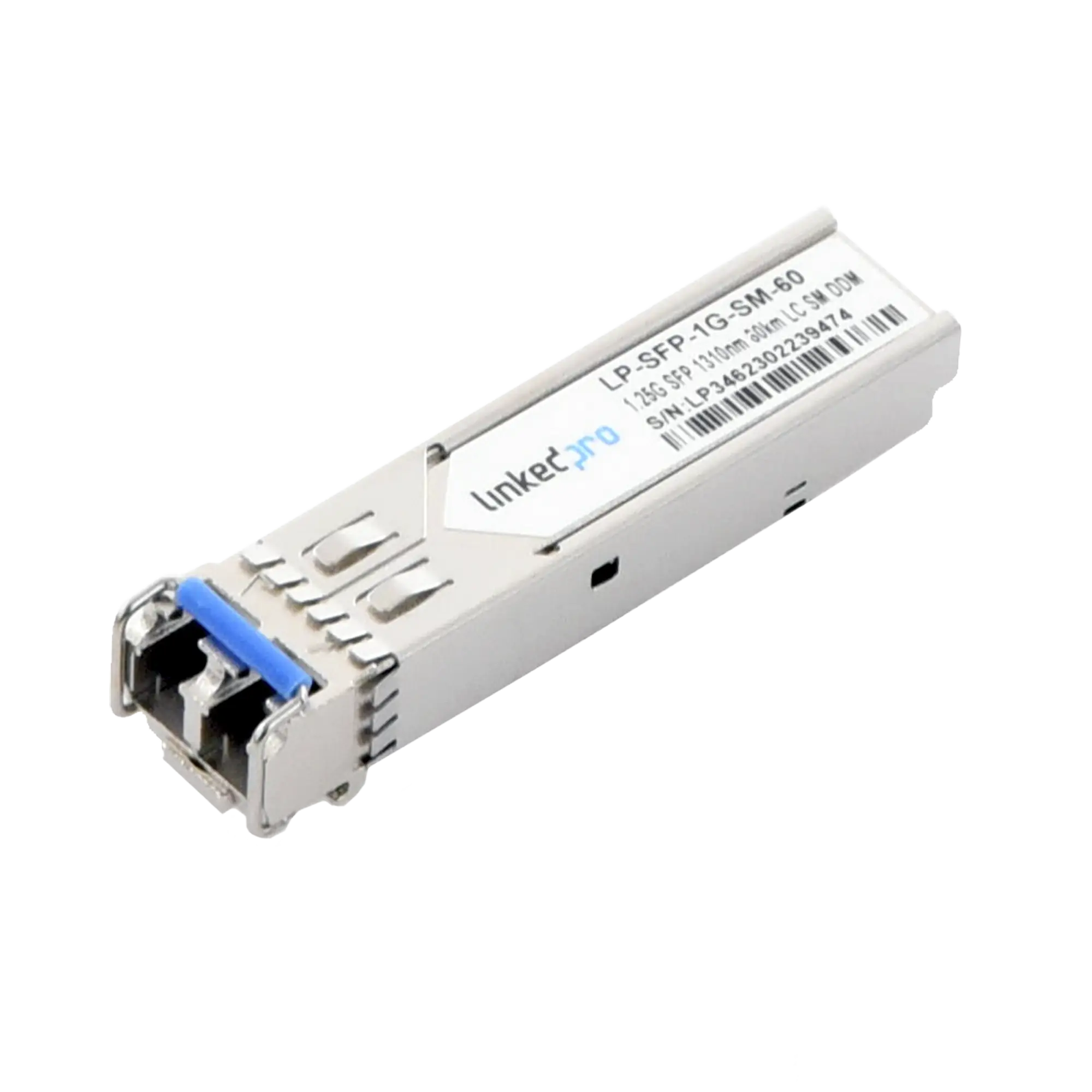 Transceptor Óptico SFP (Mini-Gbic) / Monomodo 1310 nm / 1.25 Gbps / 1000BASE-EX / Conectores LC/UPC Dúplex / DDM / Hasta 60 km