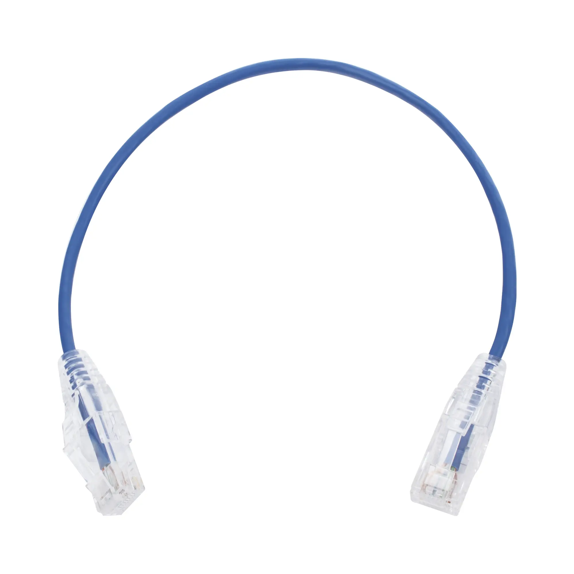 Cable de Parcheo Slim UTP Cat6 – 30 cm Azul Diámetro Reducido (28 AWG)