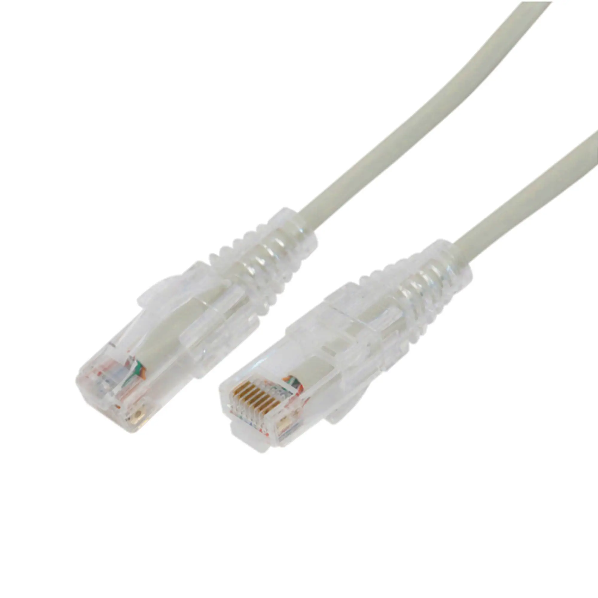 Cable de Parcheo Slim UTP Cat6A – 0.5 m Gris, Diámetro Reducido (28 AWG)