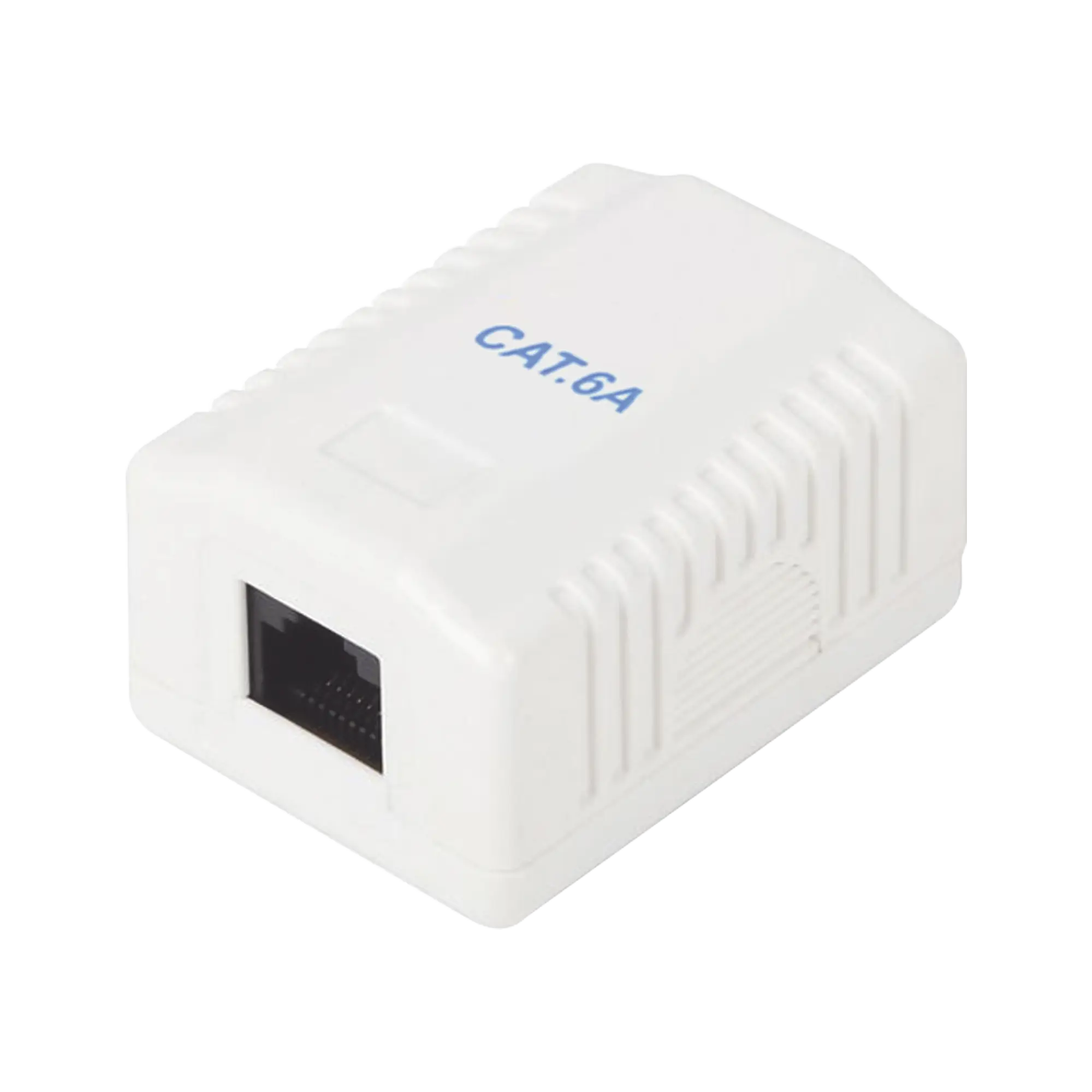 Caja de pared con 1 puerto, incluye 1 jack UTP Cat6A