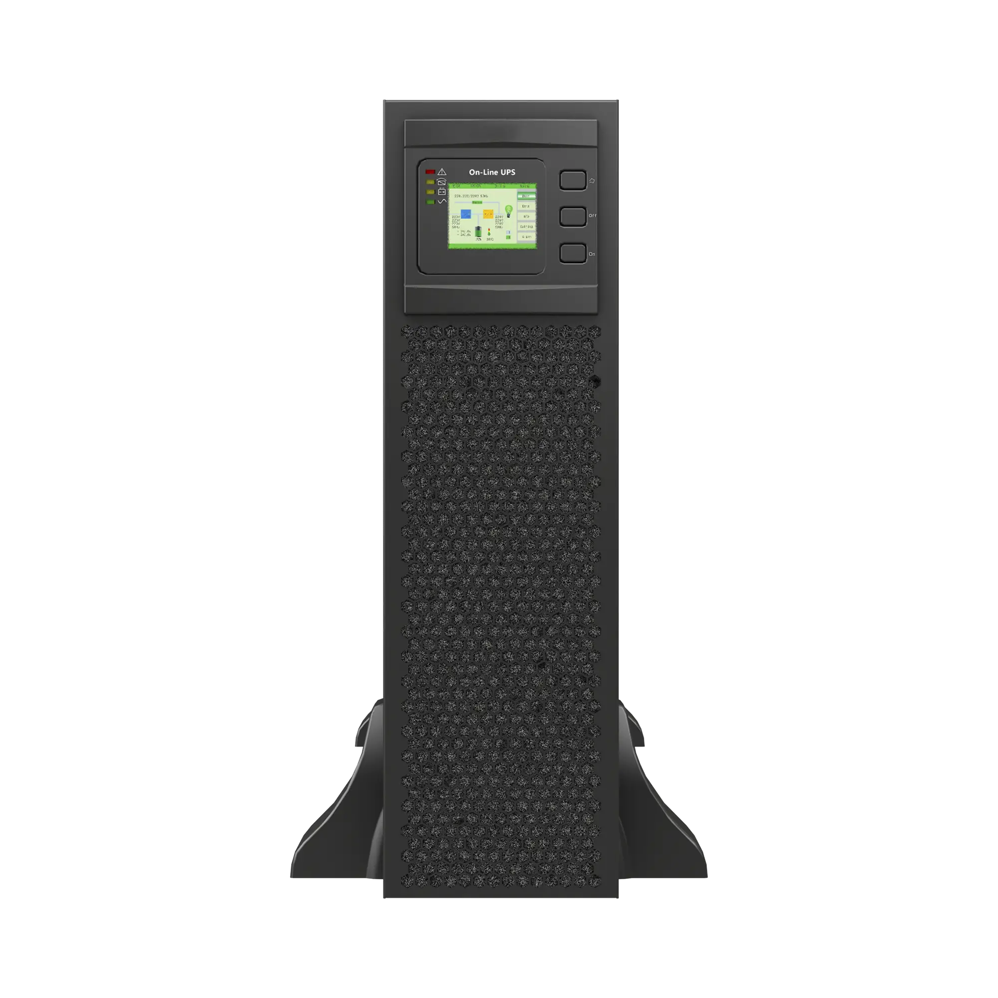 UPS de 20 KVA/20 kW, Online Doble Conversión, 220 Vac L-L de Entrada 3 Fases, Entrada Hardwired, Onda Senoidal Pura, Torre o Rack