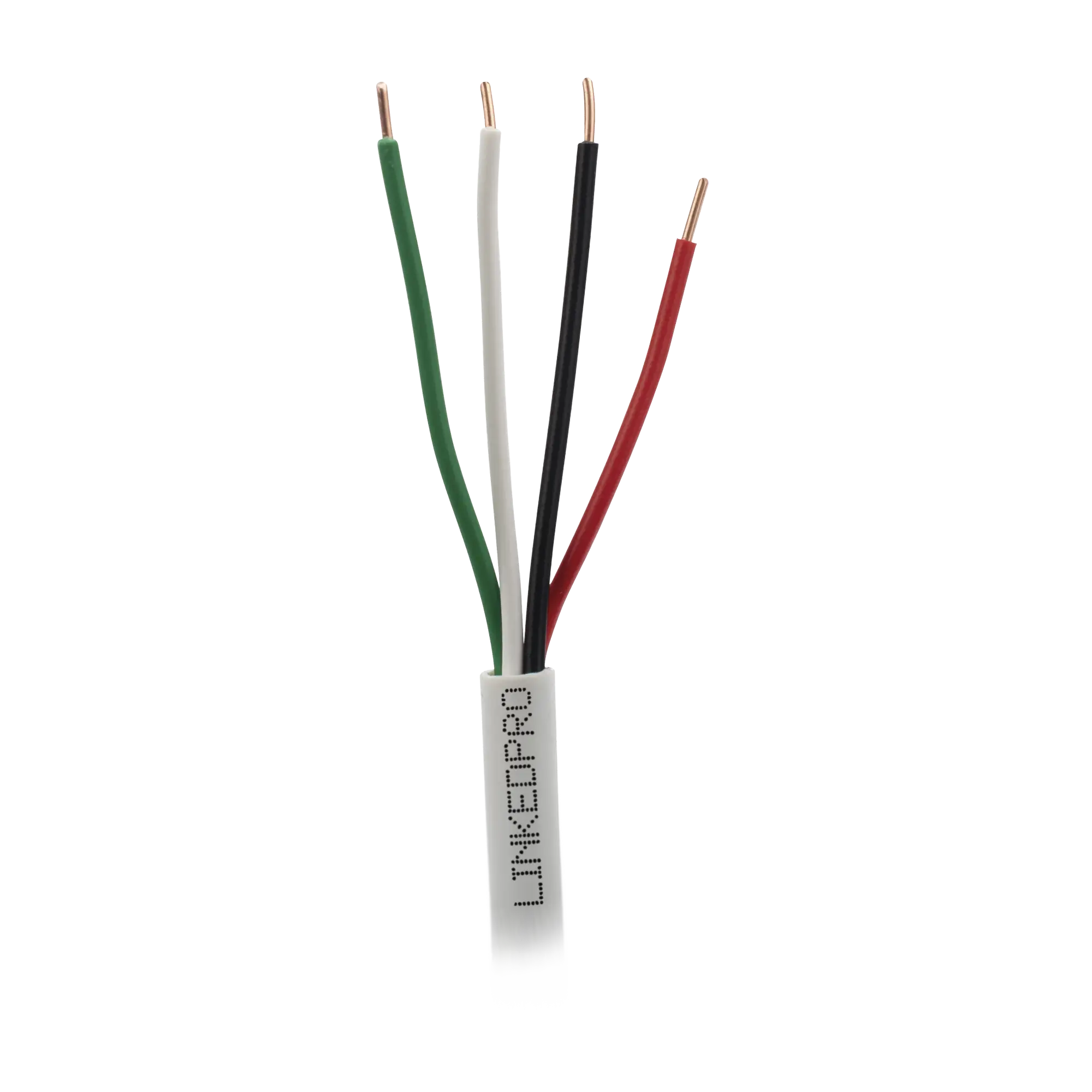 Bobina de Cable 305 Metros: 4 x 22 AWG, Color Blanco, CM, Para Sistemas de Seguridad y Alarmas