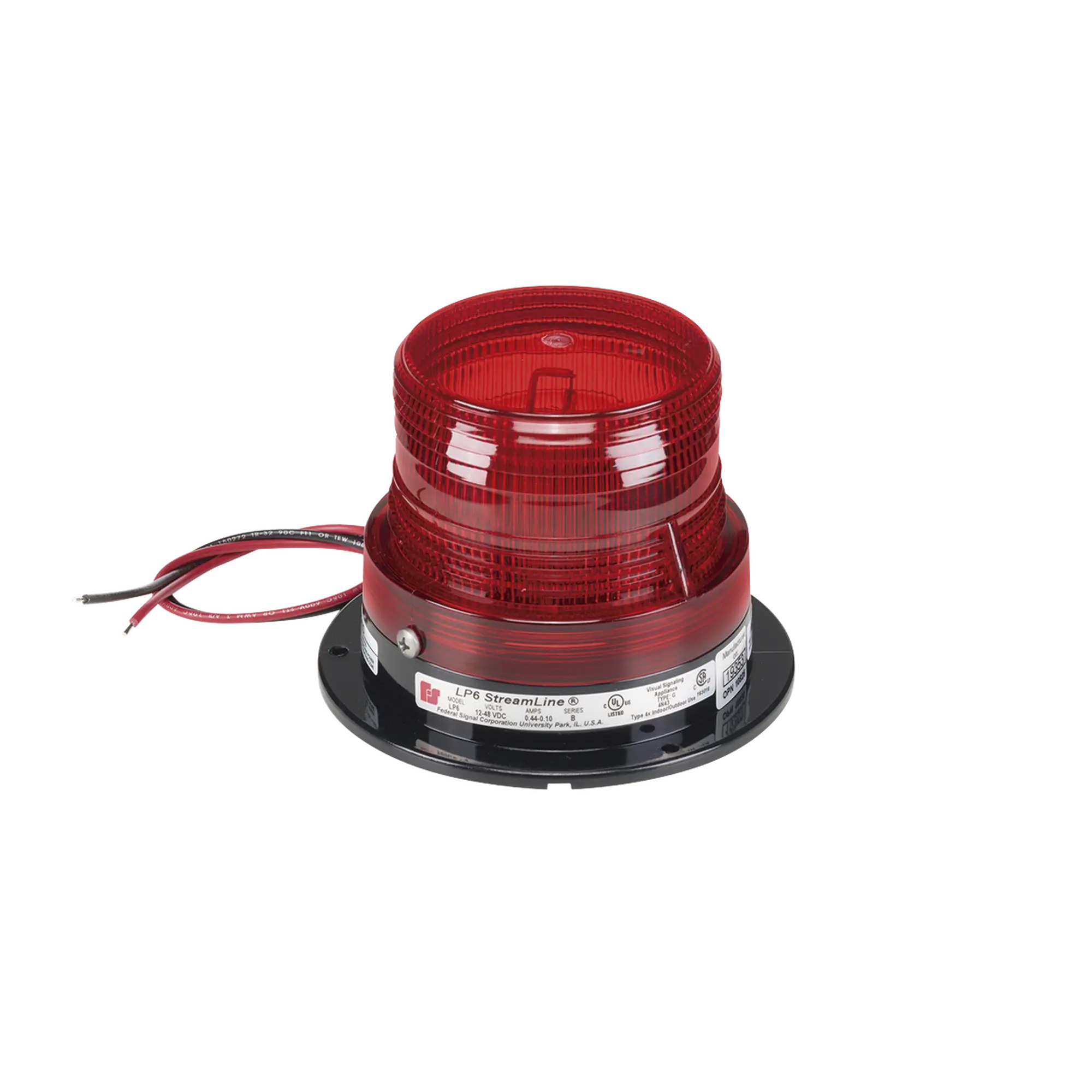 Estrobo streamline, mini, 12-48 Vcc, rojo