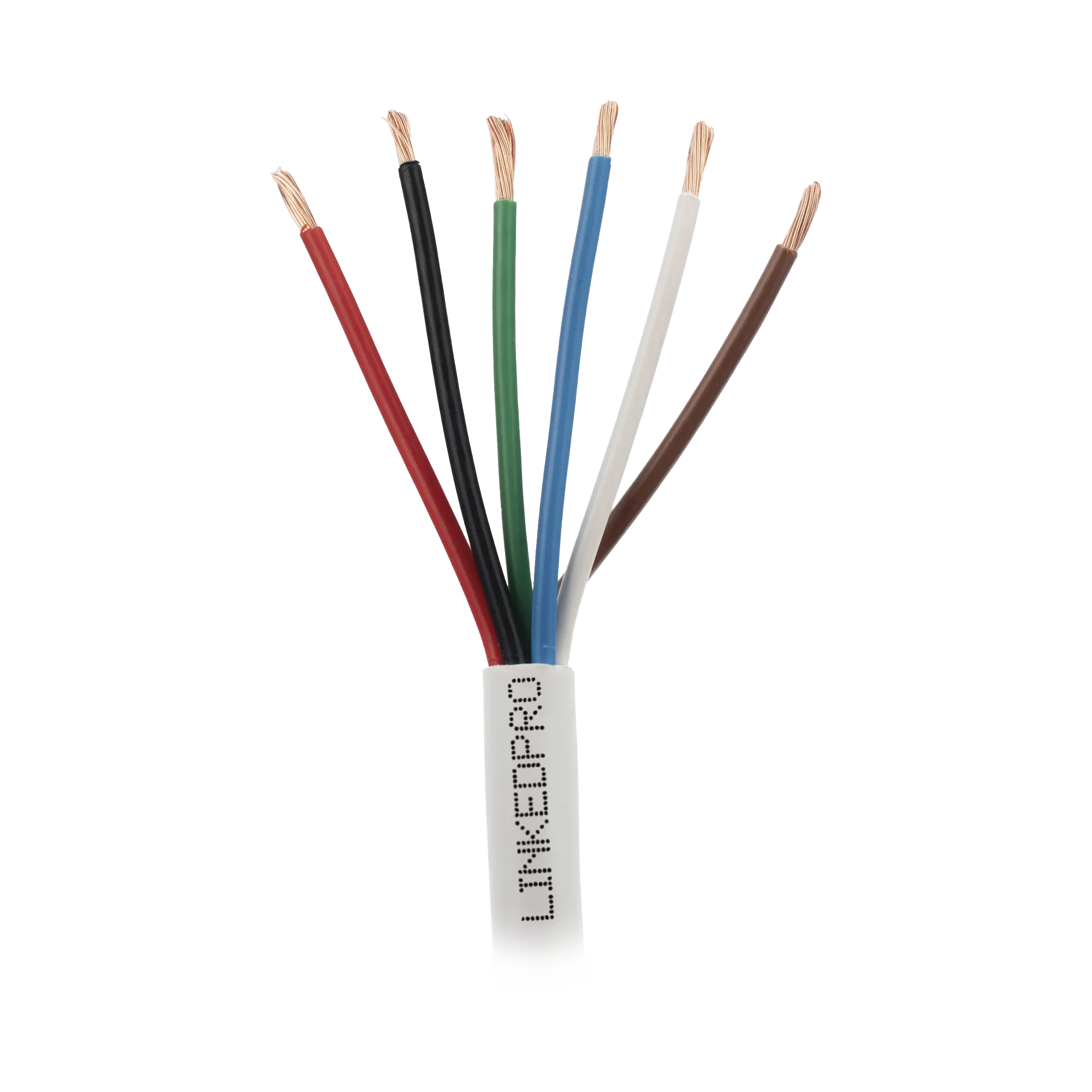 Bobina de Cable 305 Metros: 6 x 18 AWG, Color Blanco, CMR, Para Sistemas de Seguridad y Alarmas