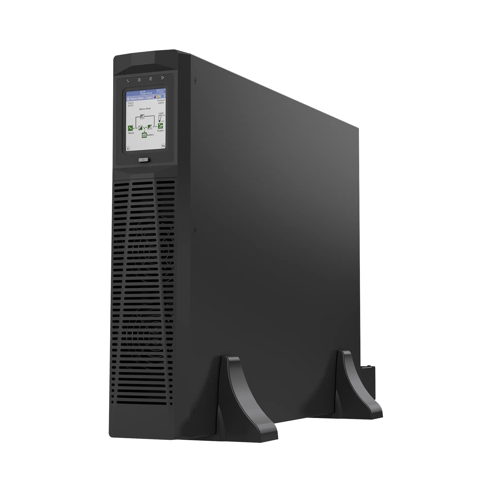 UPS Rack-Torre 6KVA / 5.4kW Entrada s 220VCA, Salida 220VCA (Fase Única), 2 Unidades Rack, Equipo de Largo Tiempo de Operación con Respaldo