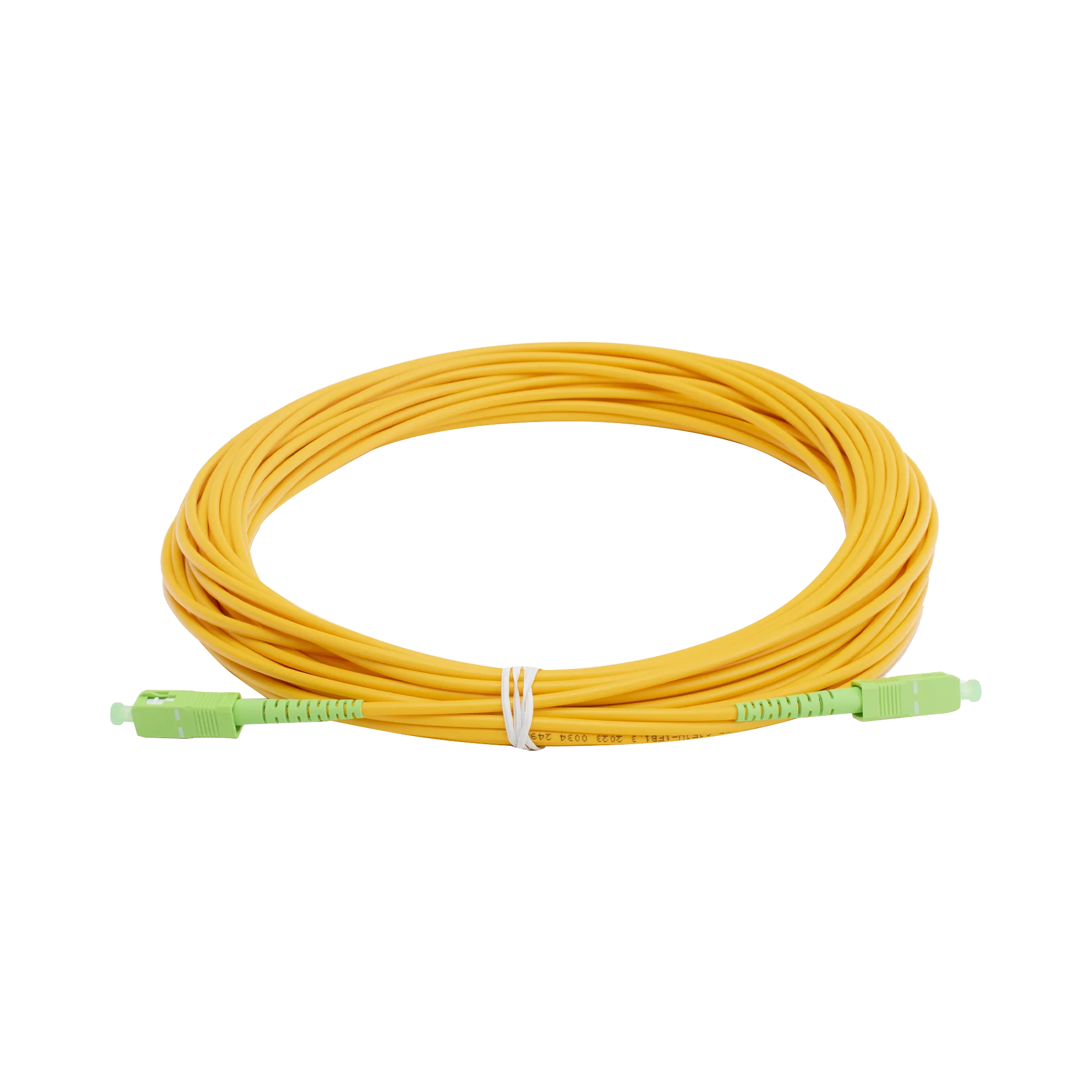 Jumper de Fibra Óptica Monomodo SC/APC – SC/APC Simplex, color amarillo, 15 metros