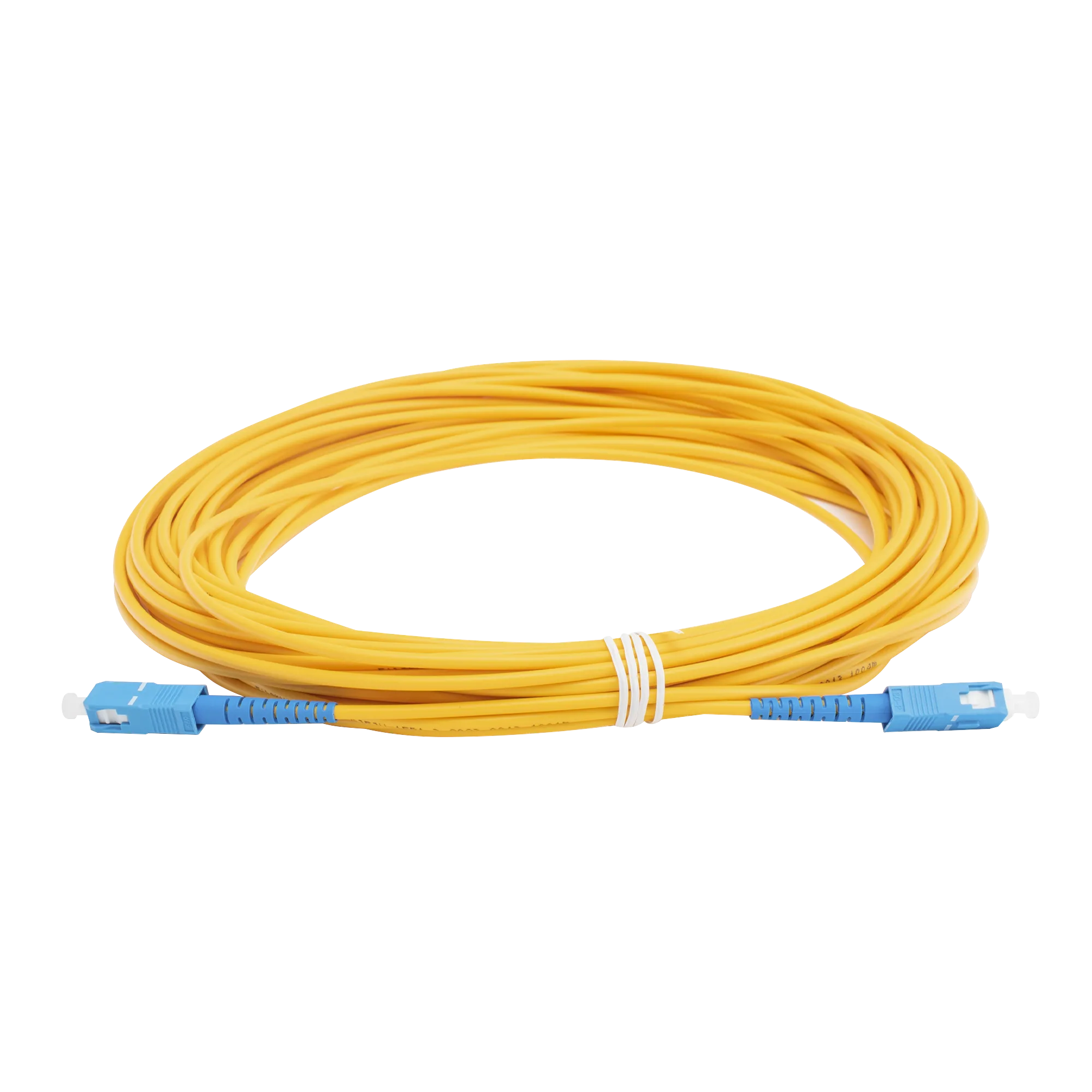 Jumper de Fibra Óptica Monomodo SC/UPC – SC/UPC Simplex, color amarillo, 15 metros