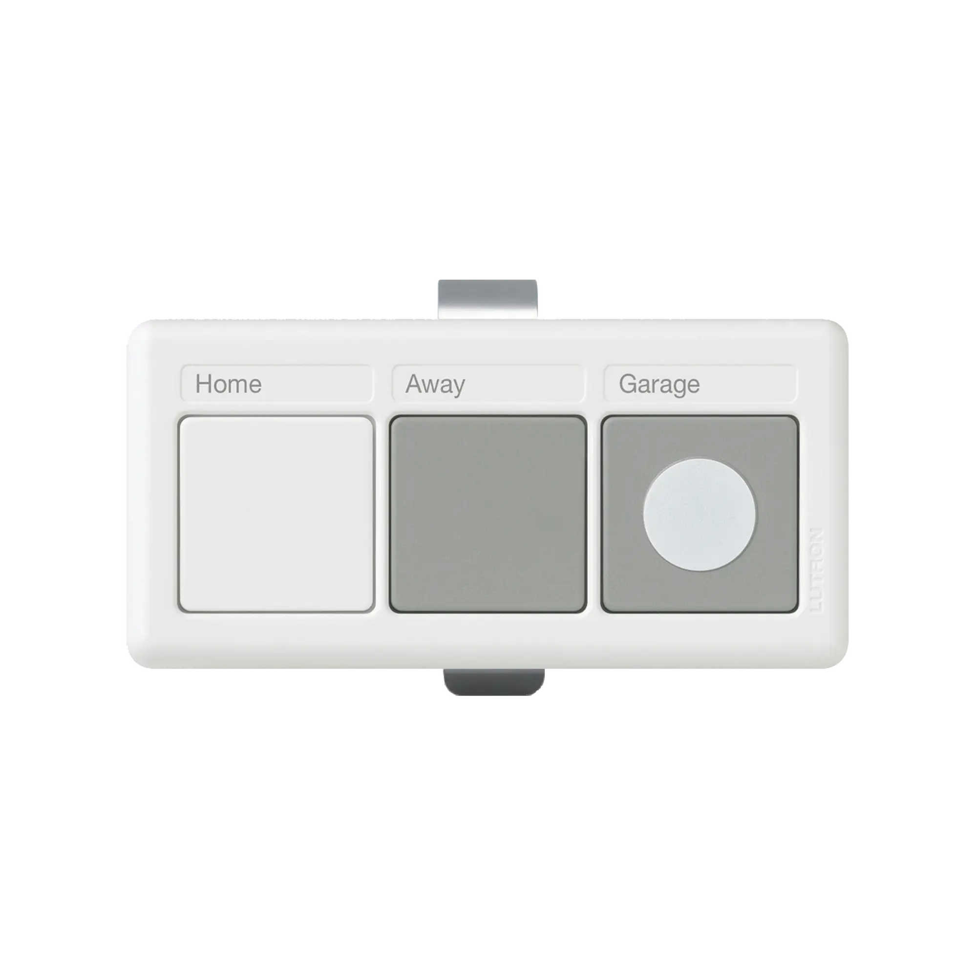 (RadioRA2) Control remoto para iluminación y puertas de garage, uso en visera de automóvil, integrelo con RRDVCRXWH