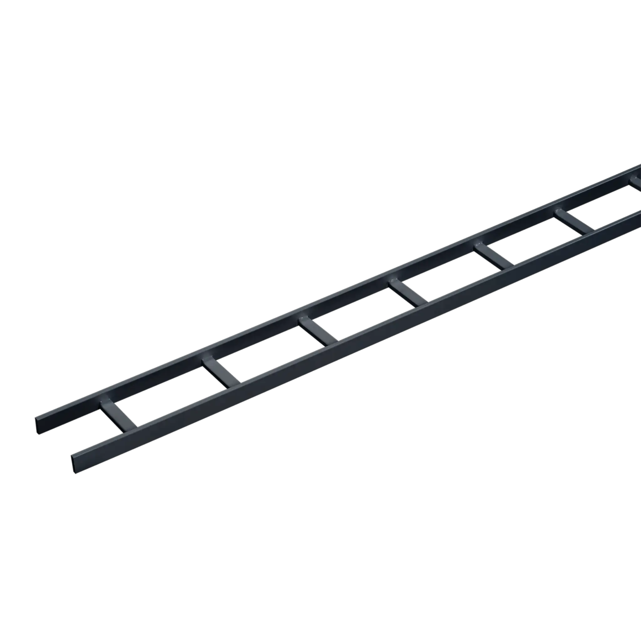 Charola Tipo Escalerilla de Secciones Rectas, 15 in (381 mm) de Ancho, Travesaños a Intervalos de 9 in (229 mm), Tramo de 10 ft (3.05 m), de Acero, Color Negro