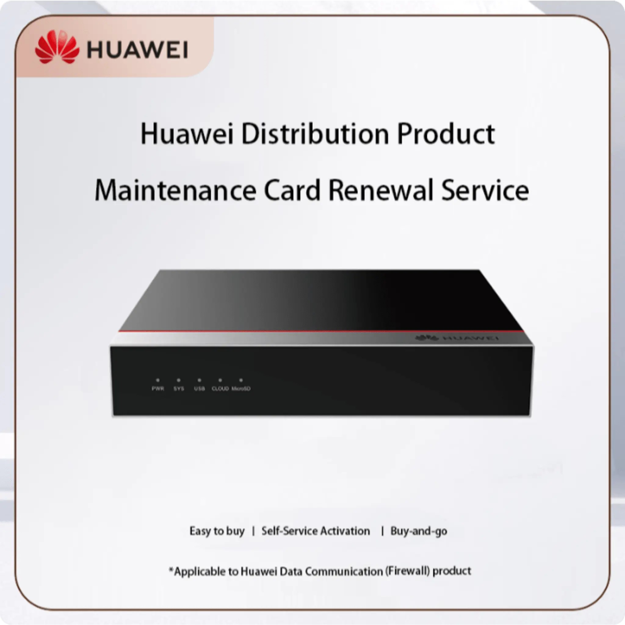 Tarjeta de Servicio de Mantenimiento HiCare RFR por un año para Firewall USG6000F-S125