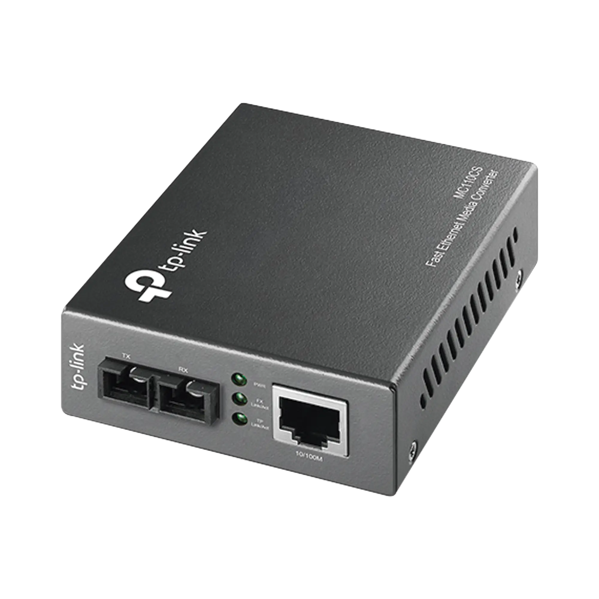 Convertidor Fibra Óptica Monomodo / 1 Puerto RJ45 10/100 Mbps / Puerto Fibra Óptica SC 100 Mbps / Hasta 20 kilometros / Plug and Play