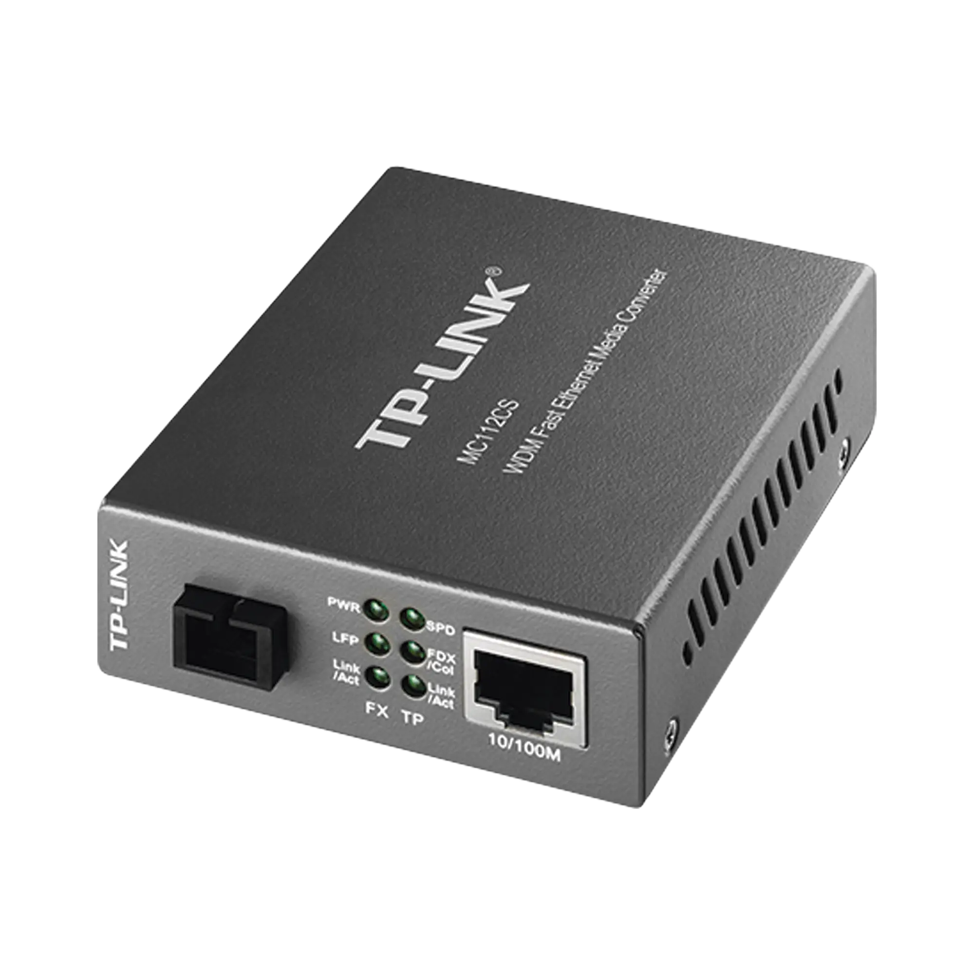 Convertidor Fibra Óptica WDM Monomodo / 1 puerto RJ45 10/100 Mbps / 1 puerto SC/UPC 100 Mbps / Hasta 20 Km / Para su Funcionamiento Requiere el Modelo MC111CS / Plug and Play