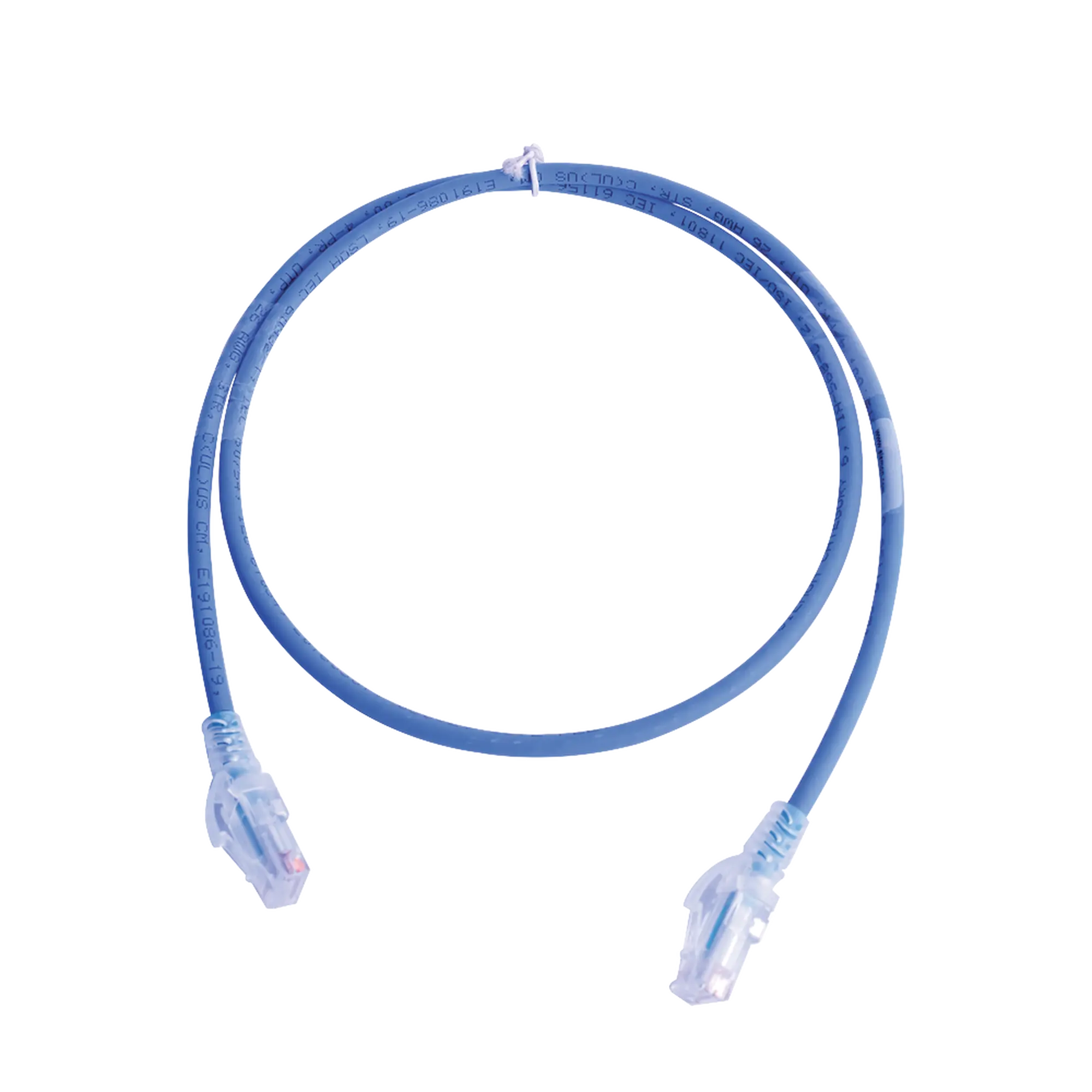 Patch Cord MC5 Modular Cat5e UTP, CM/LS0H, 7ft, Color Azul, Versión Bulk (Sin Empaque Individual)
