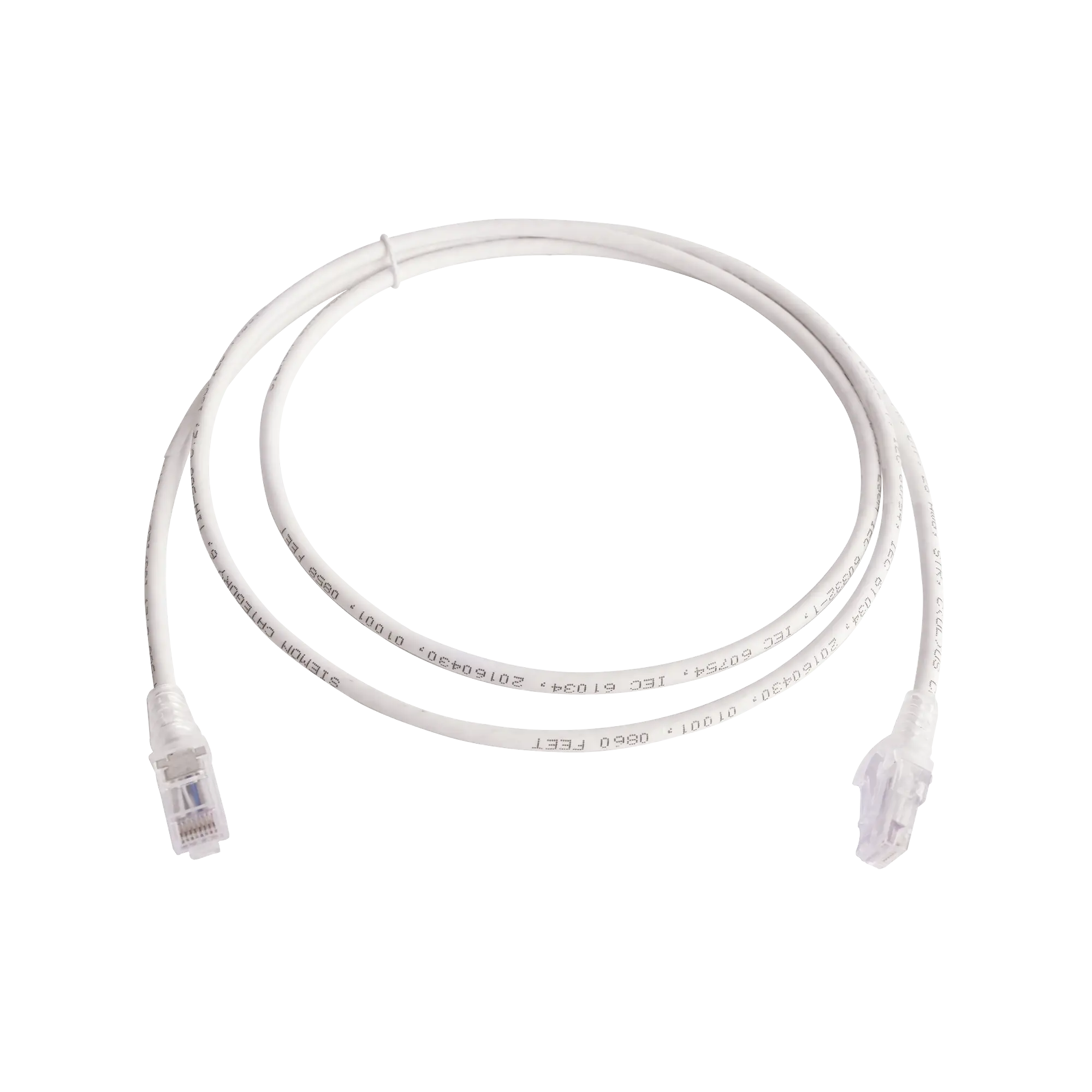 Patch Cord MC6 Modular Cat6 UTP, CM/LS0H, 5ft, Color Blanco, Versión Bulk (Sin Empaque Individual)