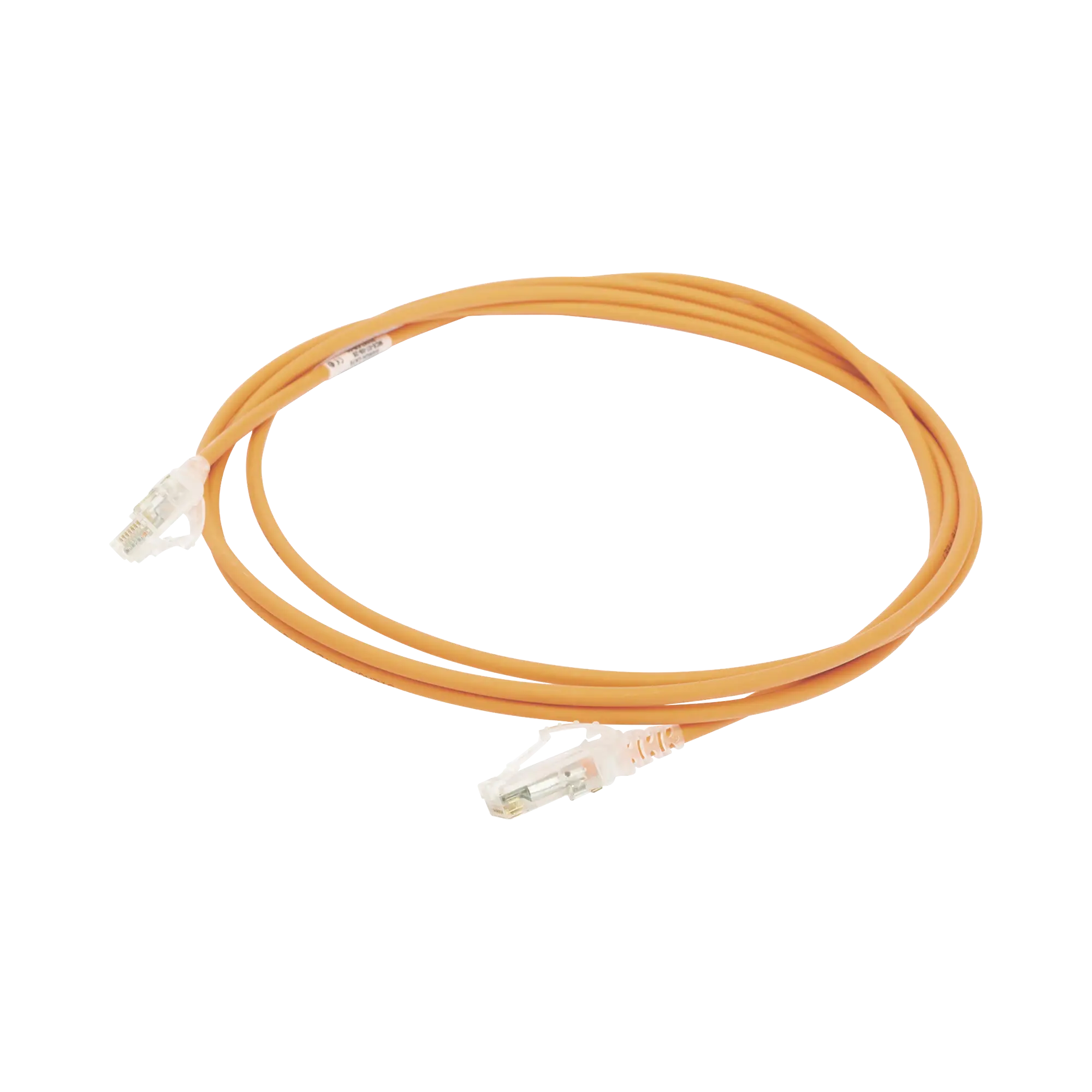 Patch Cord MC6 Modular Cat6 UTP, CM/LS0H, 7ft, Color Naranja, Diámetro Reducido (28AWG)